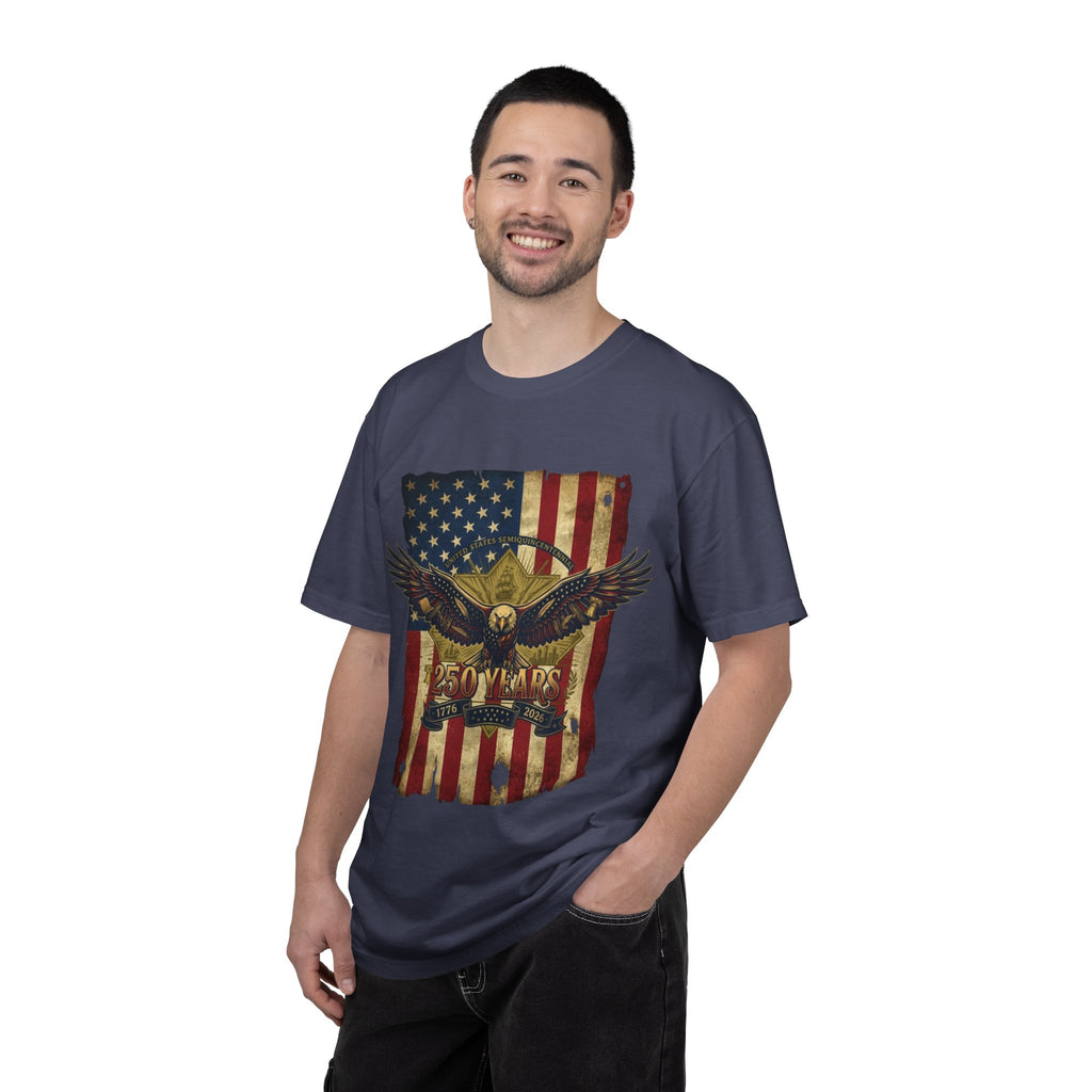"Eagle and Flag 250 Years" Unisex Garment-Dyed Tee