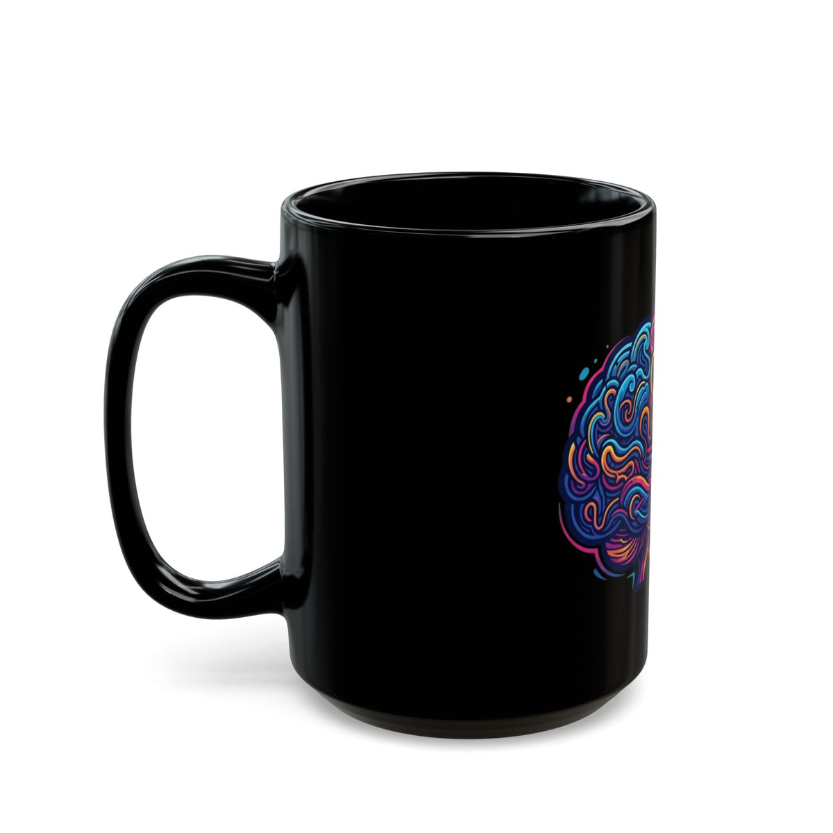"Professional Overthinker" Black Ceramic Mug — Graphic