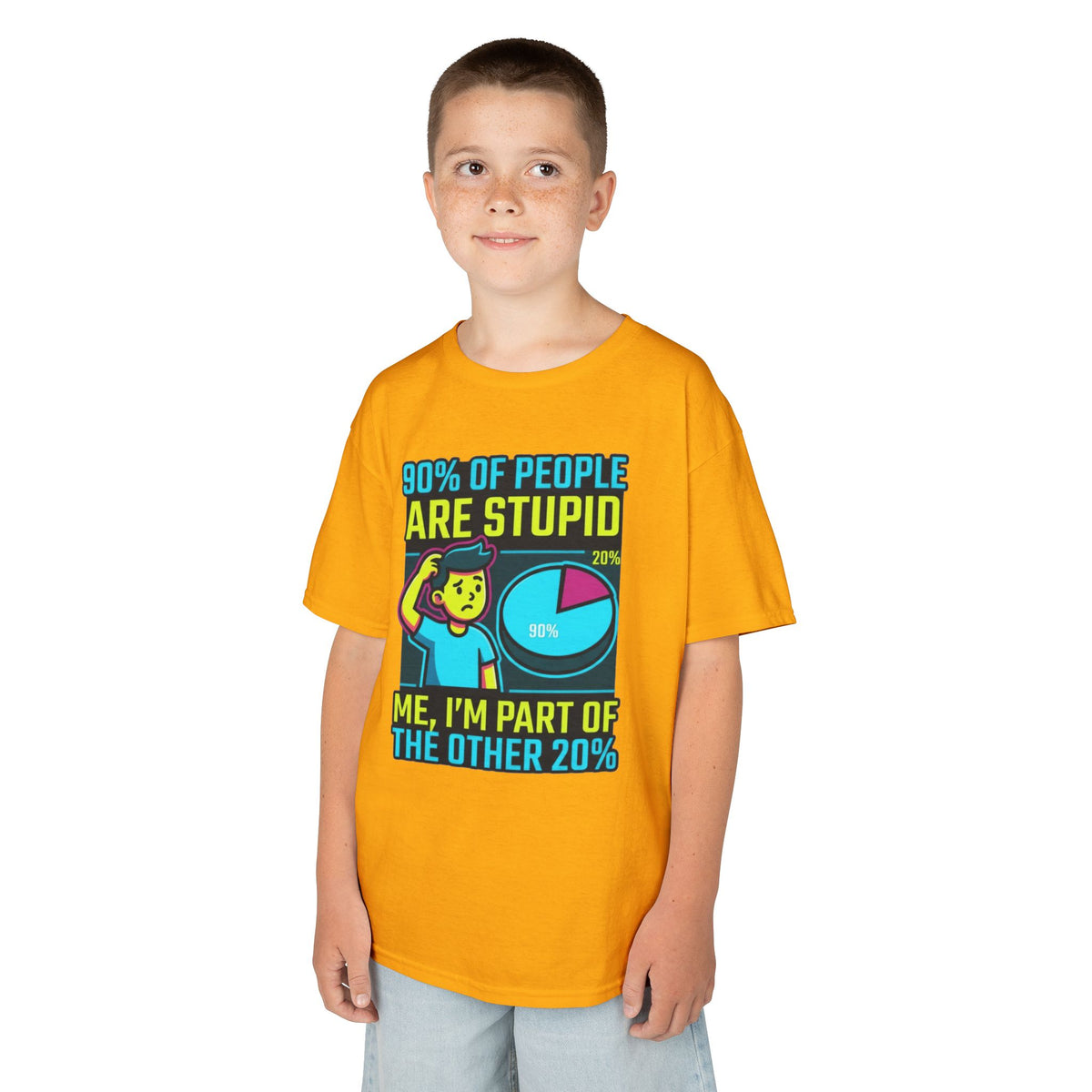 "90% Of People Are Stupid" Kids Tee
