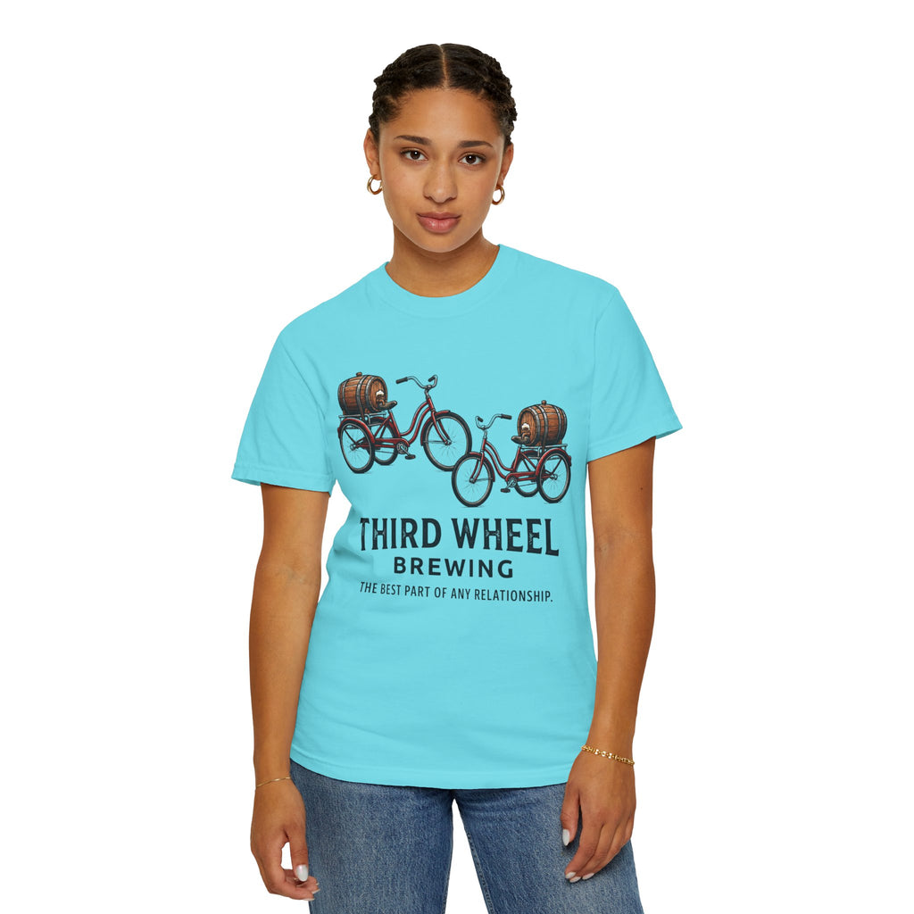 "Third Wheel Brewing" Unisex Garment-Dyed Tee