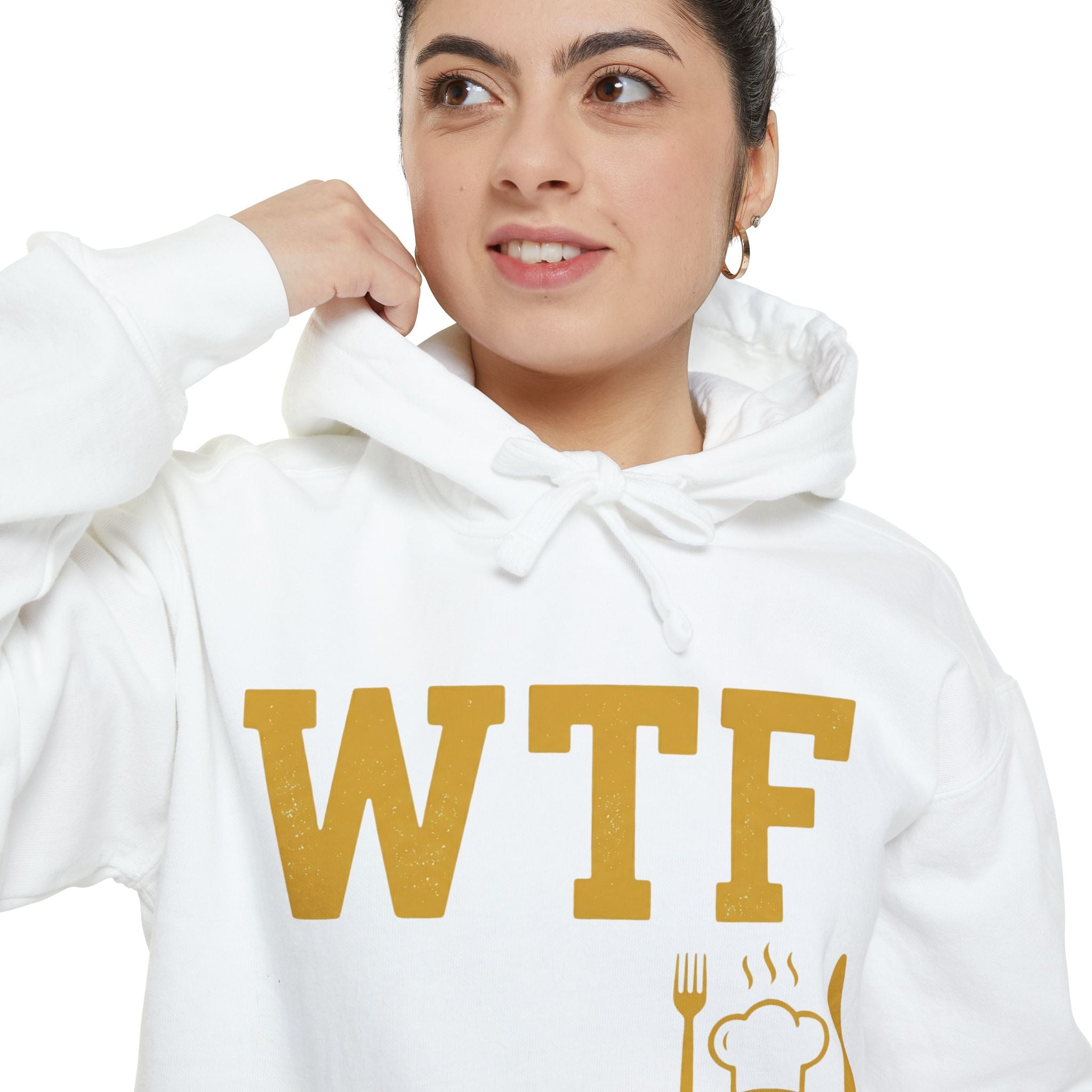 Hangry AF: WTF Where's The Food | Garment-Dyed Hoodie — AttitudeShirts