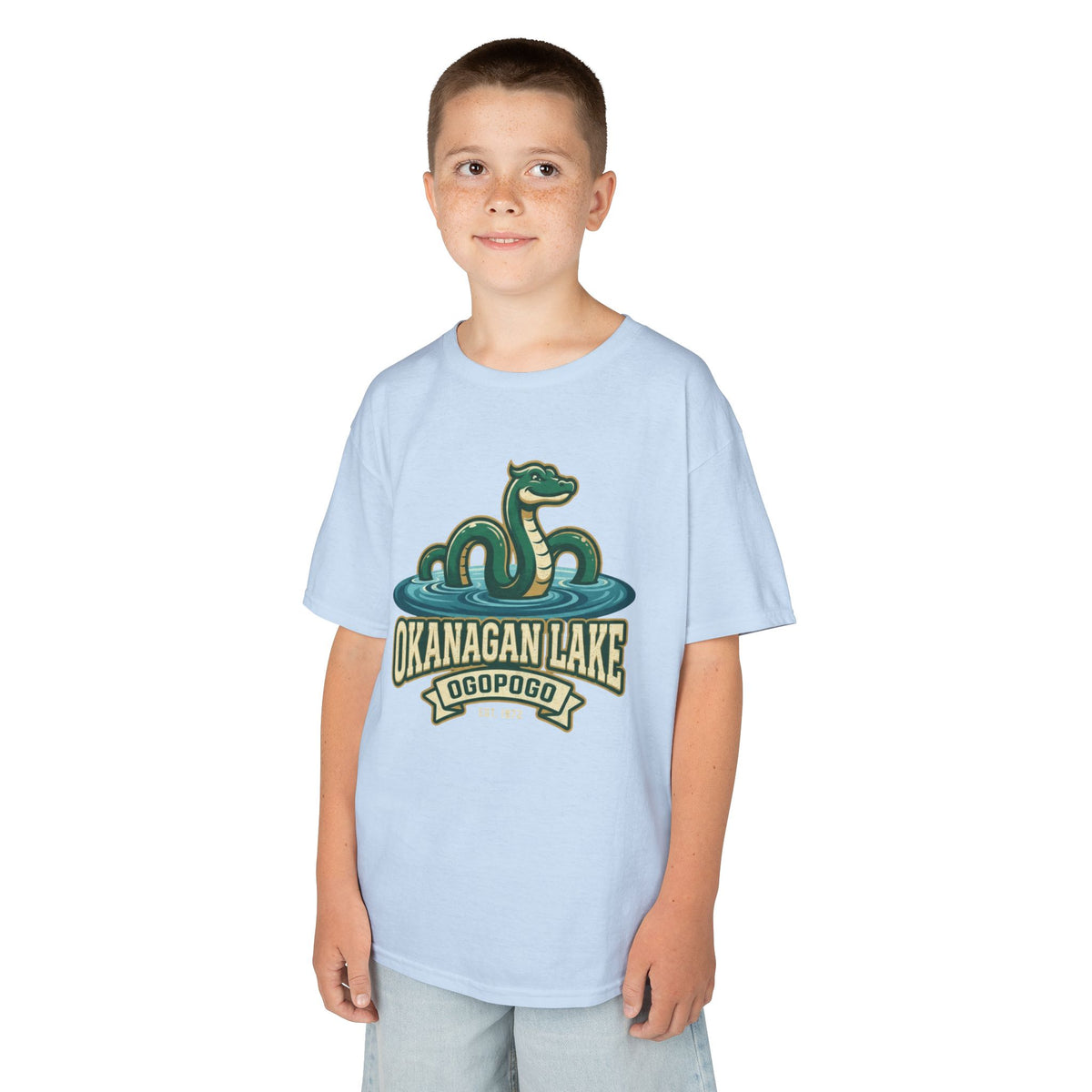 Color: Light Blue | Ogopogo (Canada) Kids Tee