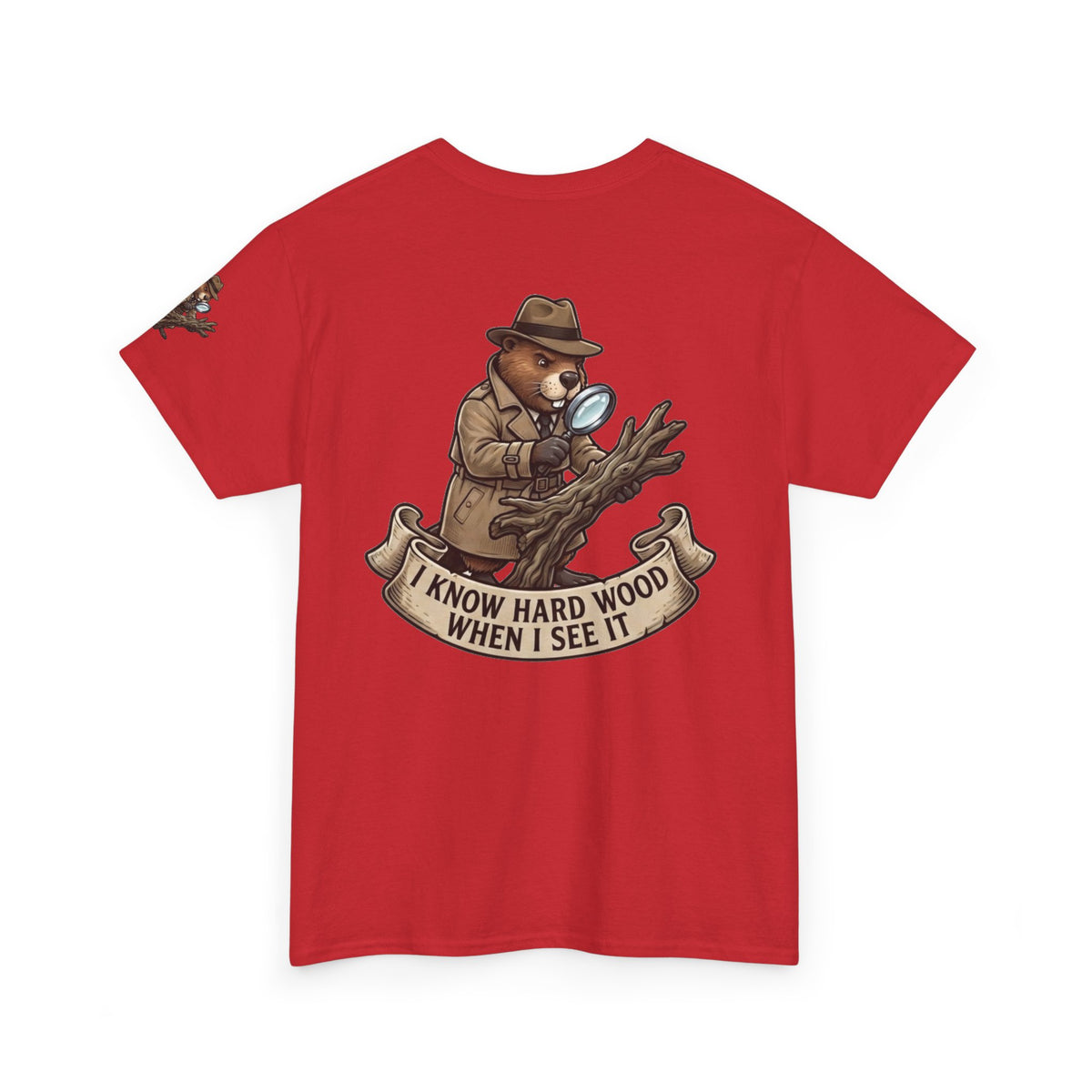 Color: Red | I Know Hard Wood Premium Graphic Tee