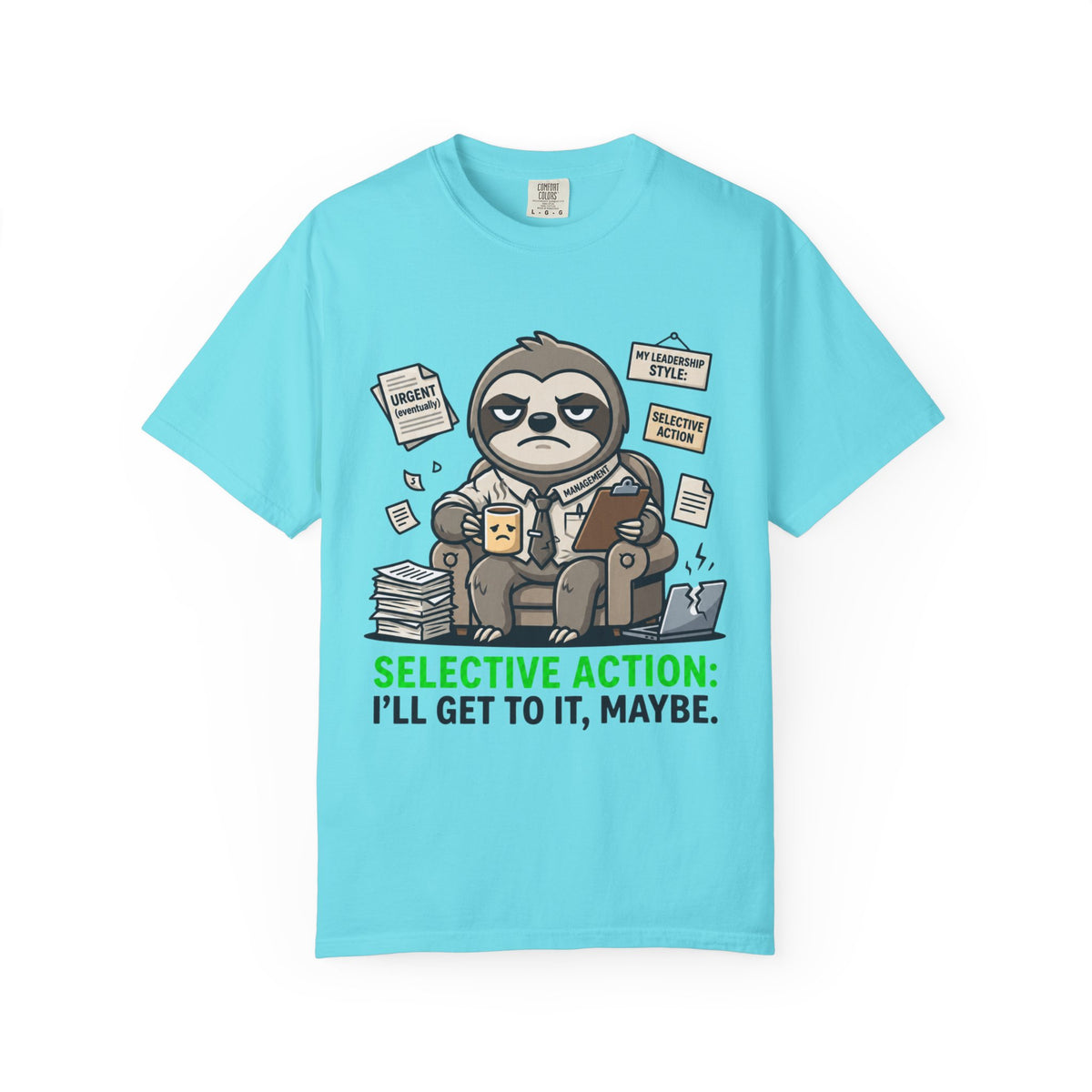 Color: Lagoon Blue | Selective Action Unisex Garment-Dyed Tee