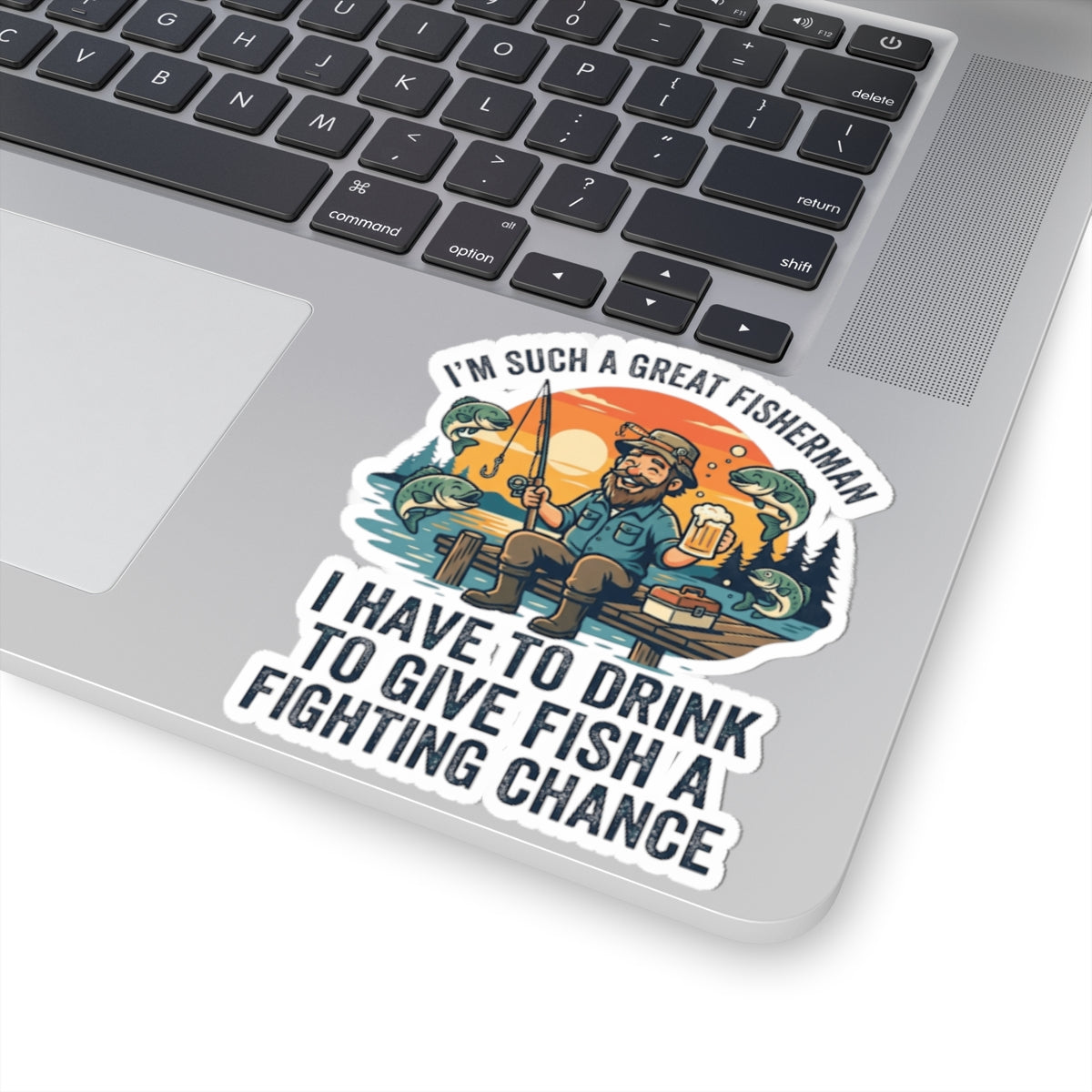 "Drink to Give Fish a Fighting Chance" Sticker — Main