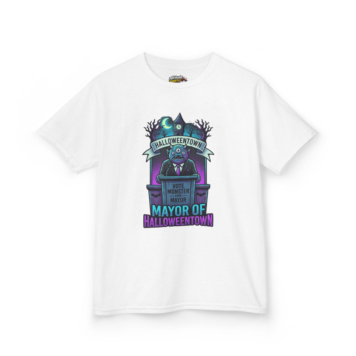 Color: White | Mayor Of Halloweentown Kids Tee