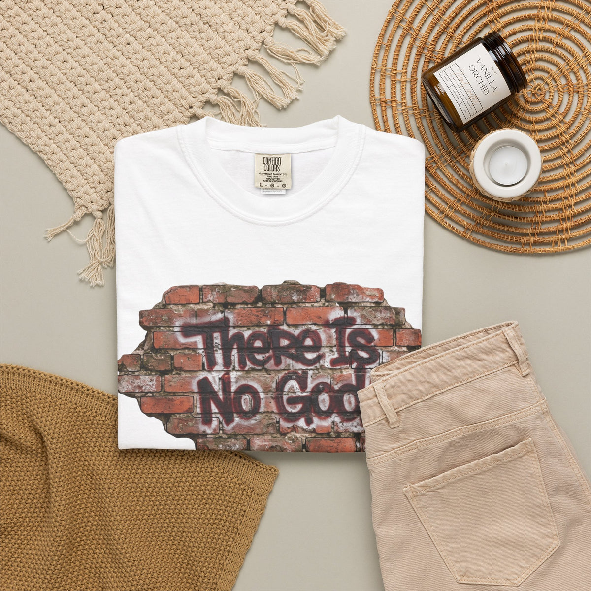 "There is No God" Unisex Garment-Dyed Tee