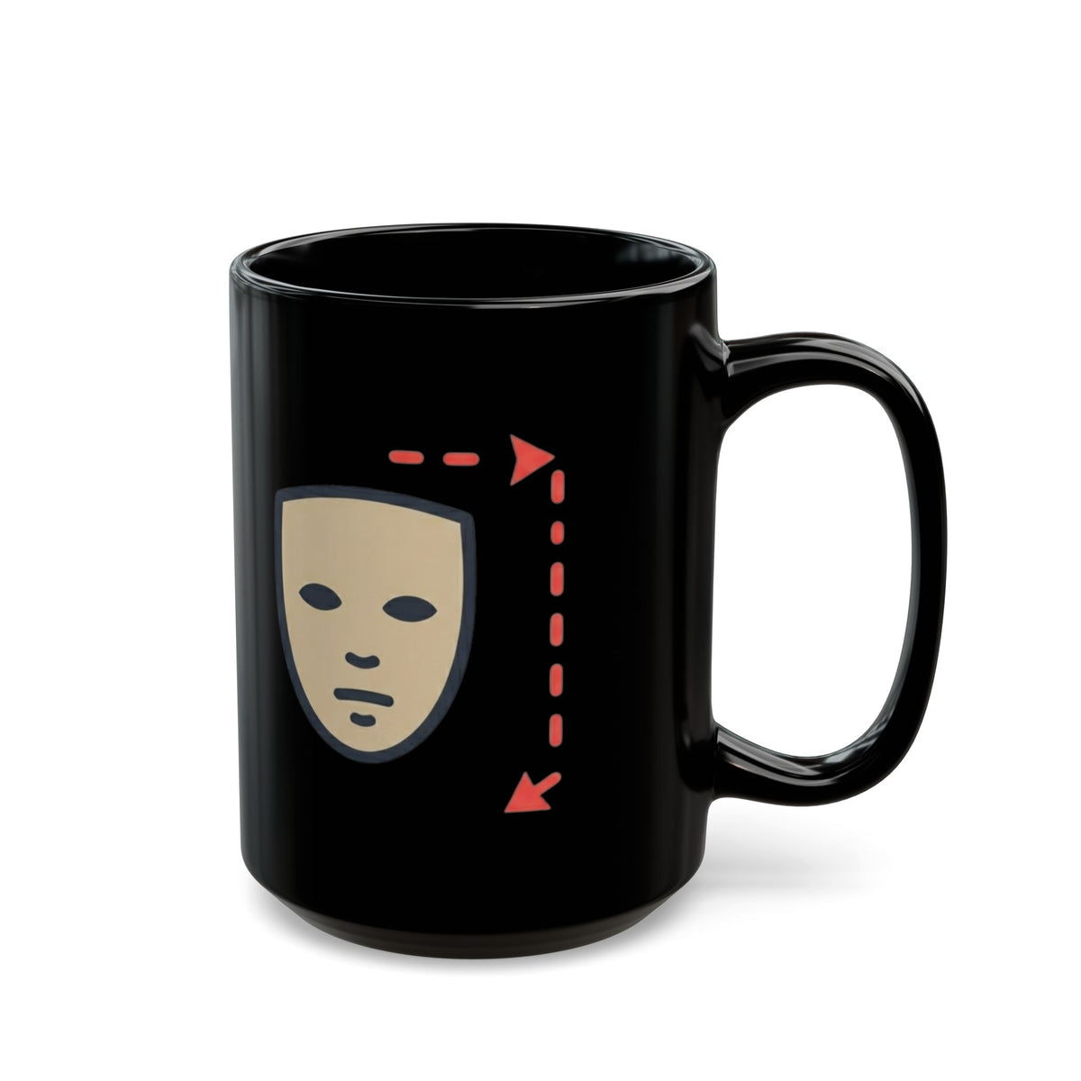 "Instructions Unclear" Black Ceramic Mug — Graphic