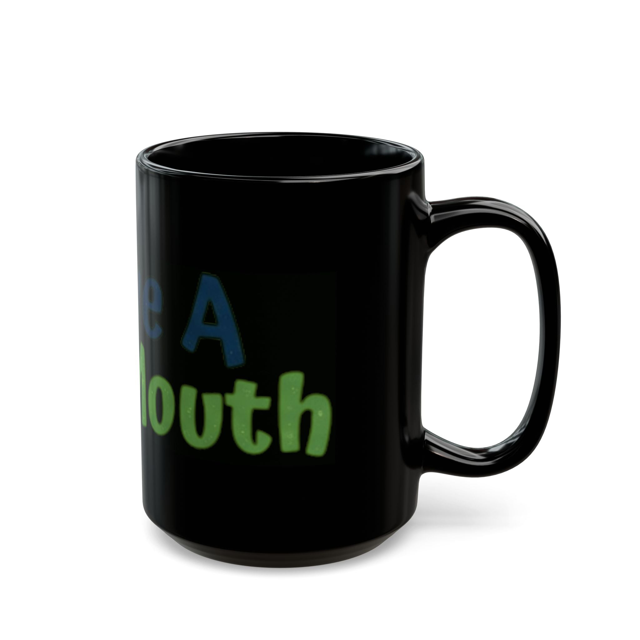 "Fowl Mouth" Black Ceramic Mug — Graphic