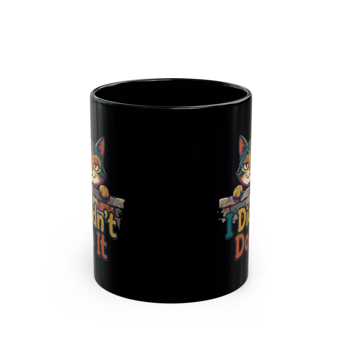 "I Didn't Do It" Black Ceramic Mug