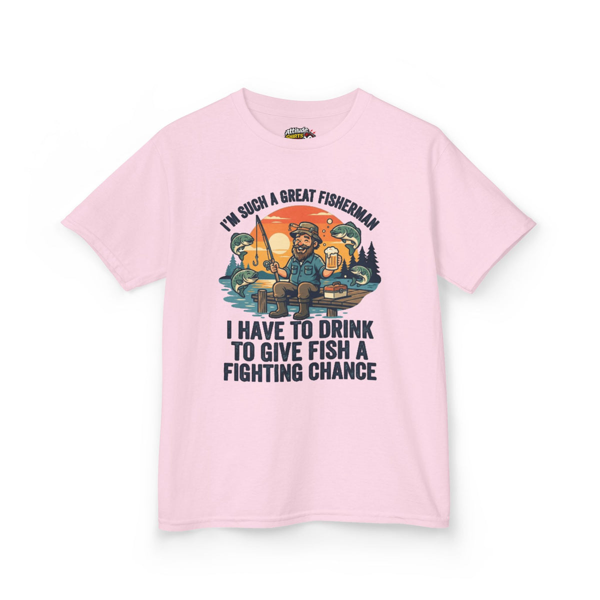 "Drink to Give Fish a Fighting Chance" Kids Tee