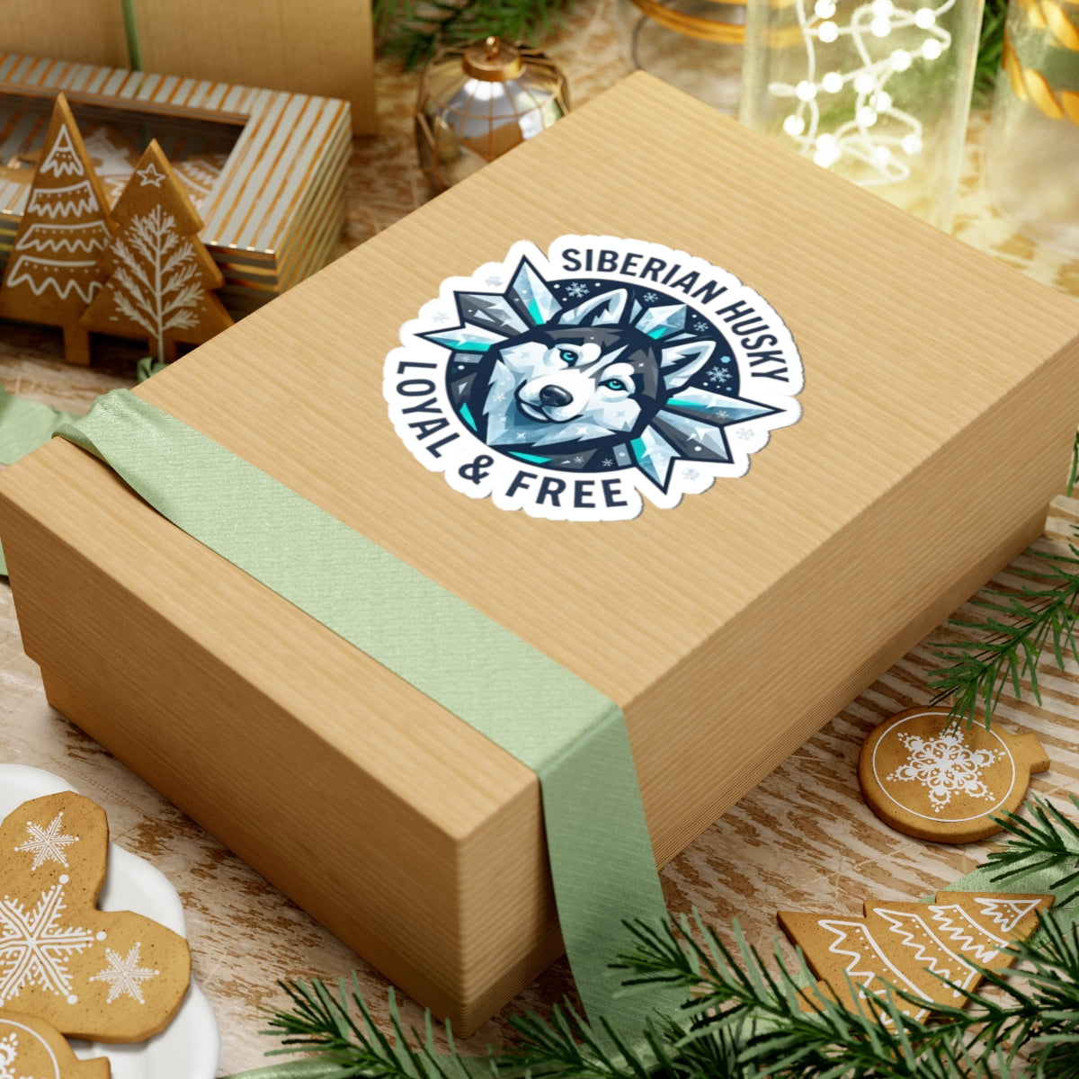 "Siberian Husky Loyal & Free" Sticker — Main