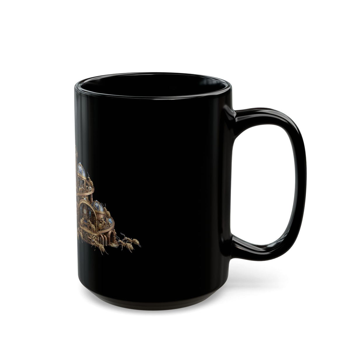 "Cyber Ants" Black Ceramic Mug