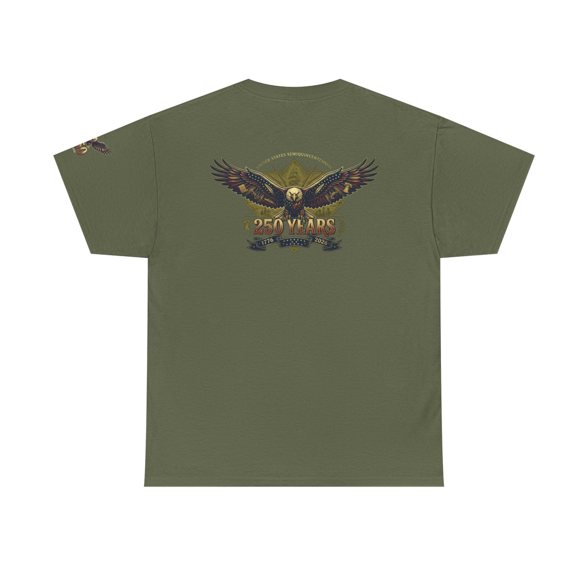 Color: Military Green | USA 250 Years Premium Graphic Tee