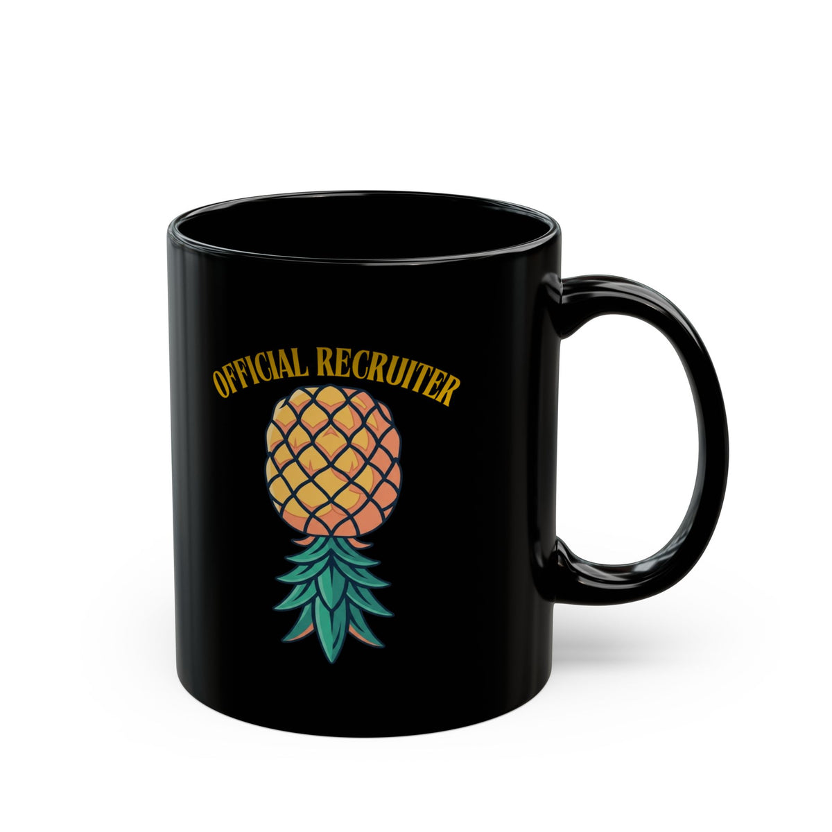 "Official Recruiter" Black Ceramic Mug