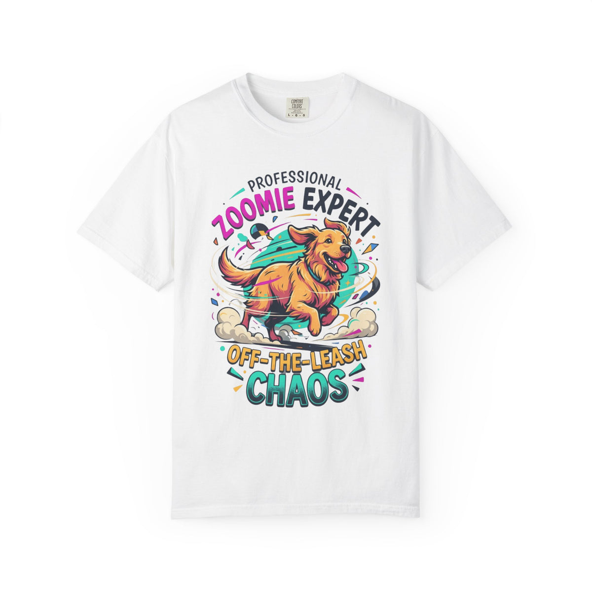 Color: White | Professional Zoomie Expert Unisex Garment-Dyed Tee