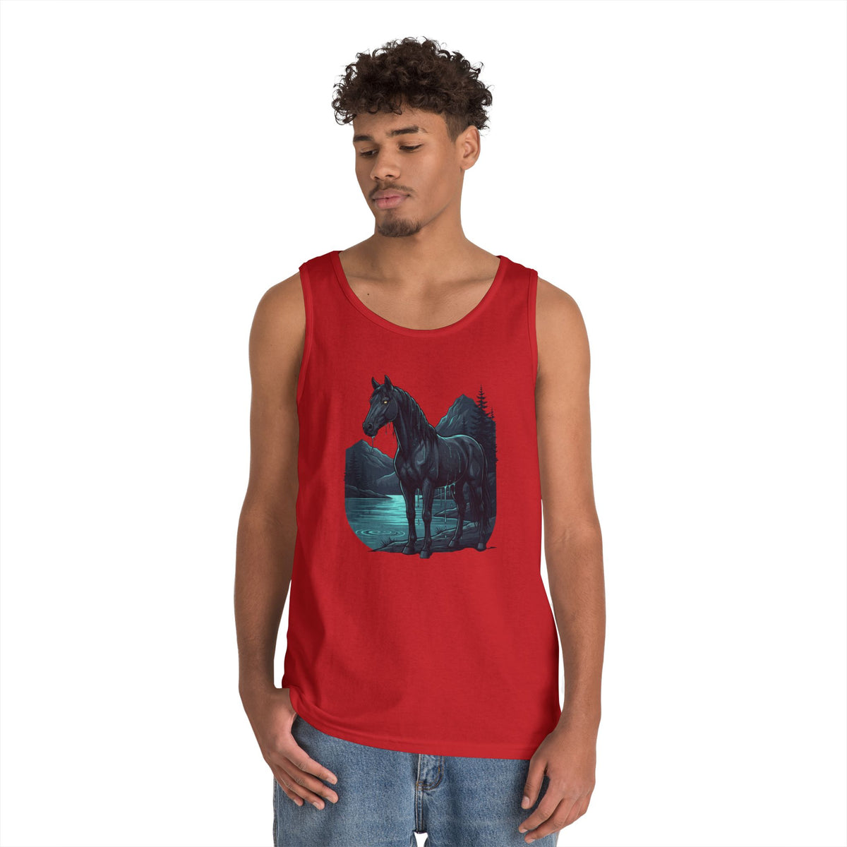 Color: Red | Kelpie (Scottish Folklore) Tank Top