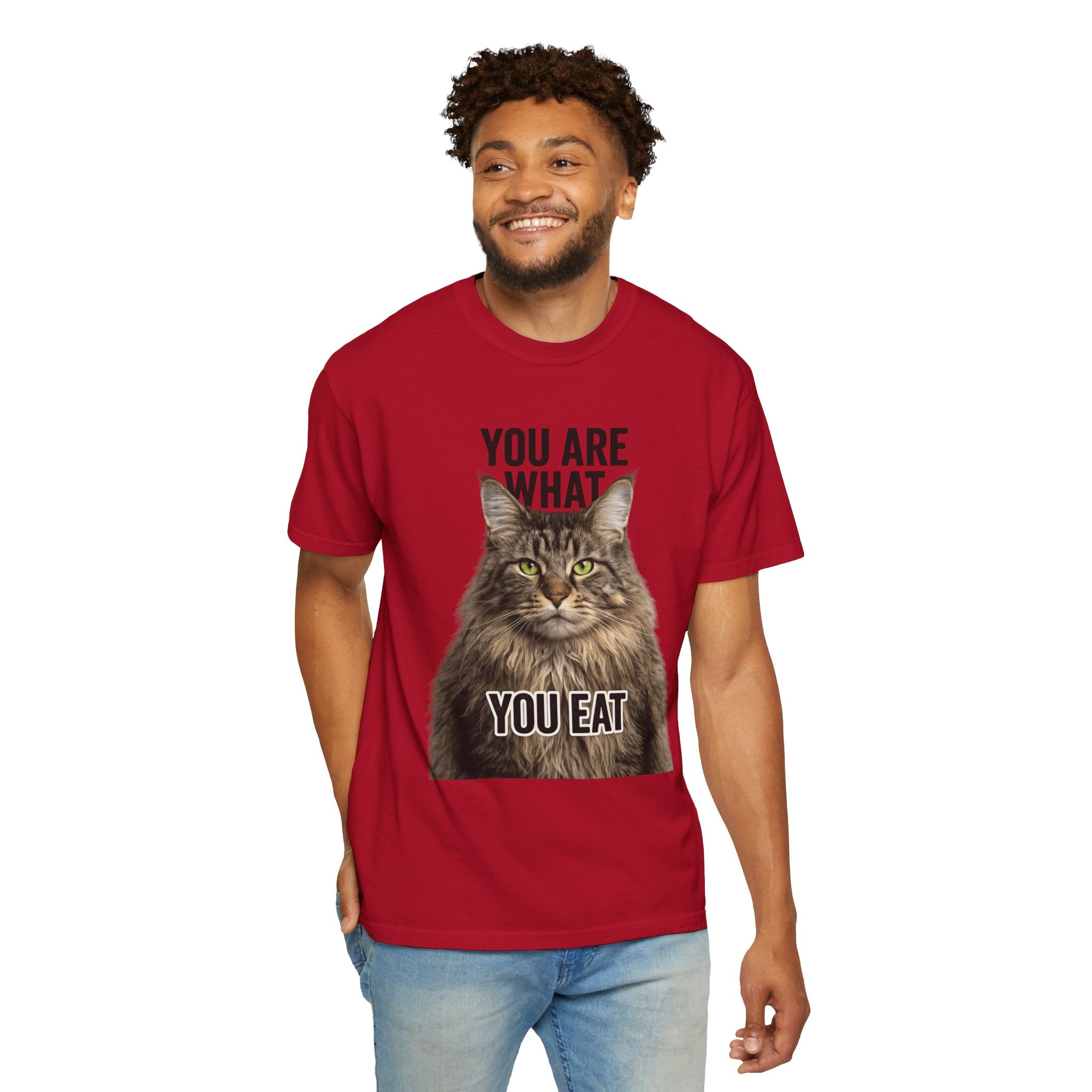 "You Are What You Eat - Cat 5" Unisex Garment-Dyed T-shirt