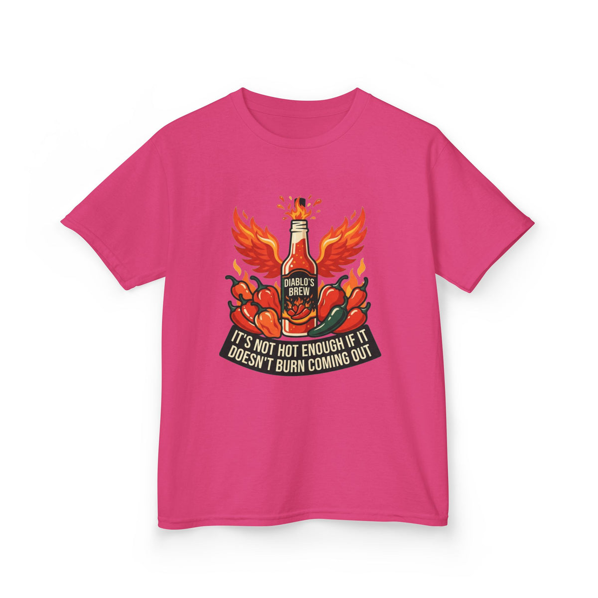 Color: Heliconia | Burns Coming Out Kids Tee