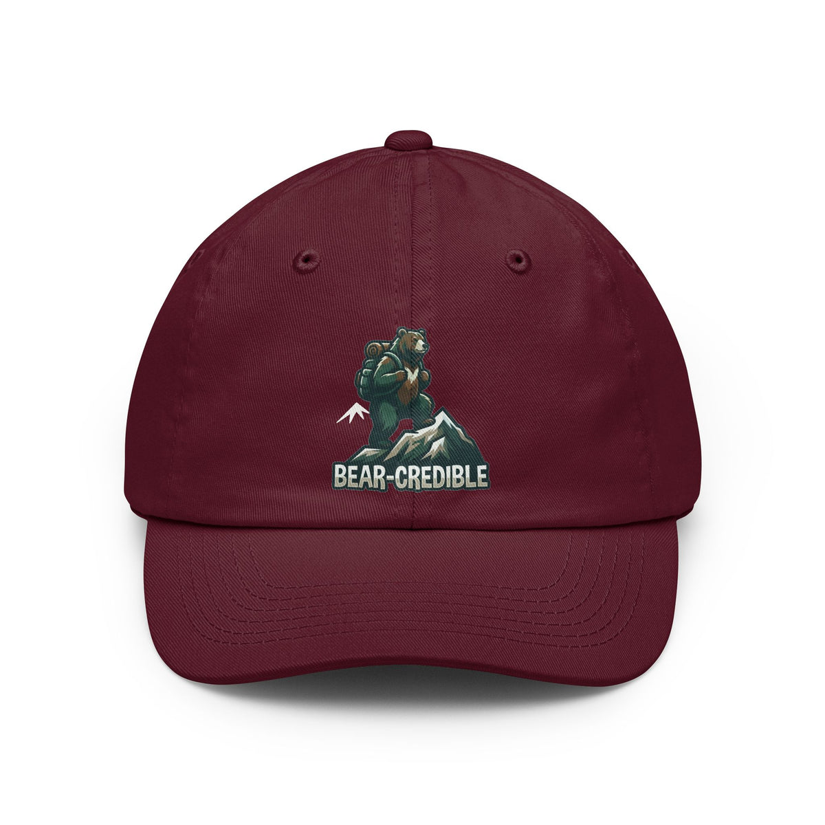 Color: Maroon | Bear Credible Dad Hat