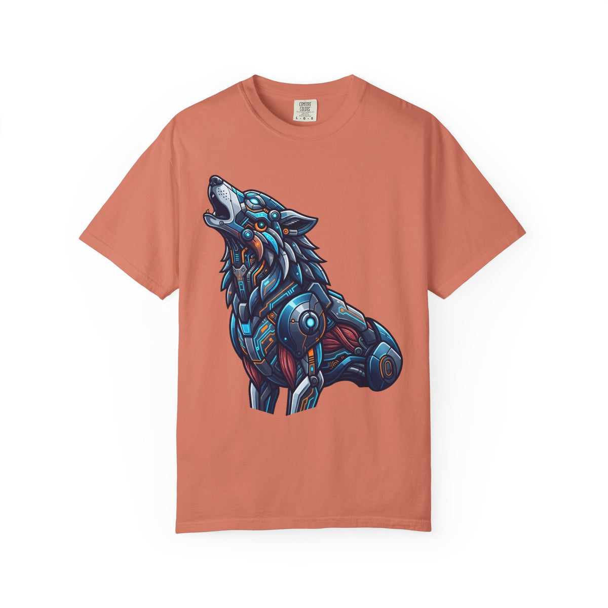 Color: Terracotta | Cyber Wolf Unisex Garment-Dyed Tee