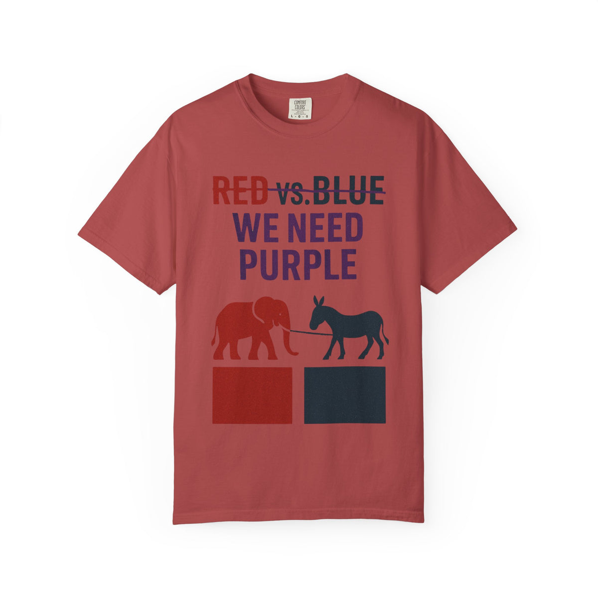 Color: Crimson | The Lesser Evil Election Unisex Garment-Dyed T-shirt
