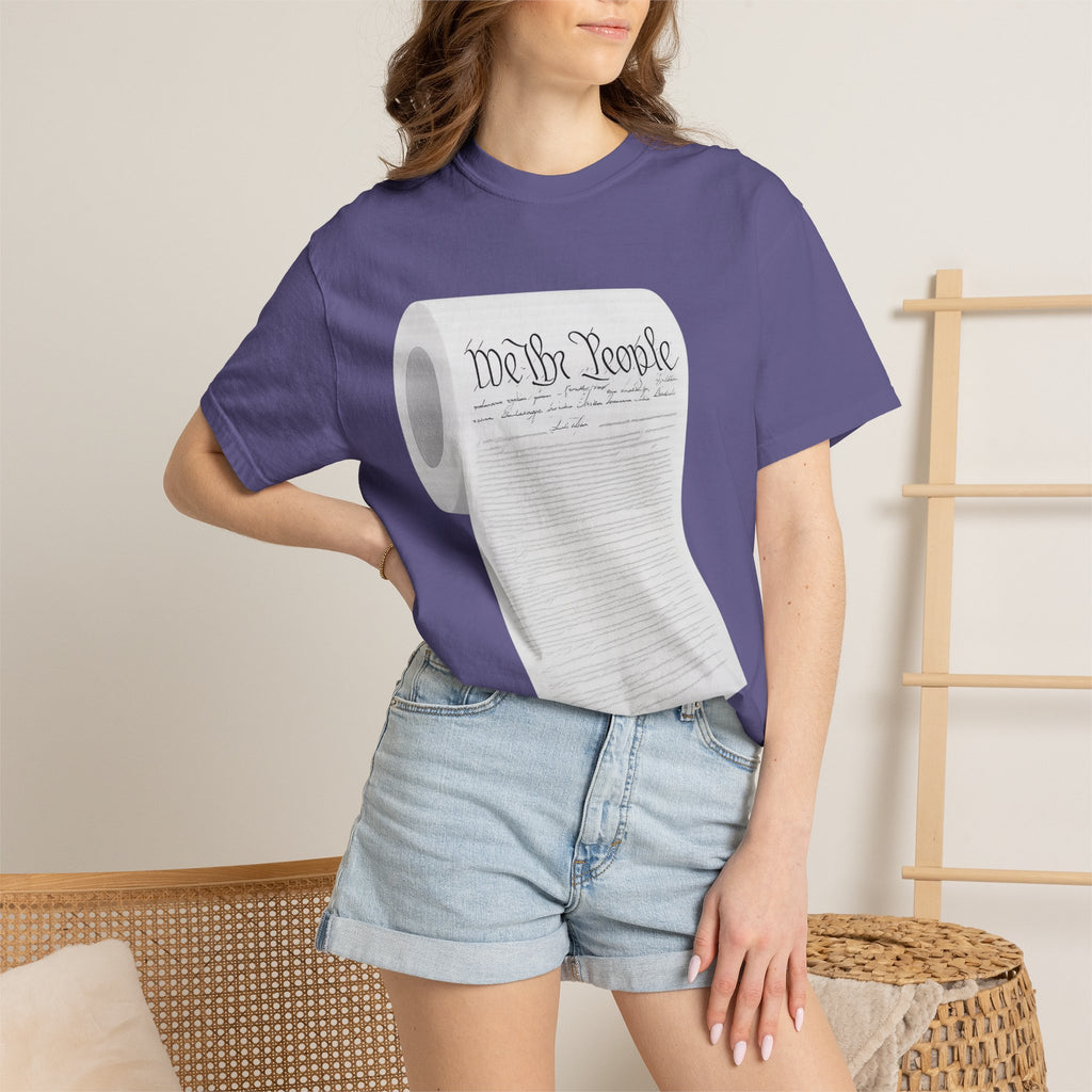 "Toilet Paper Constitution"  Unisex Garment-Dyed T-shirt