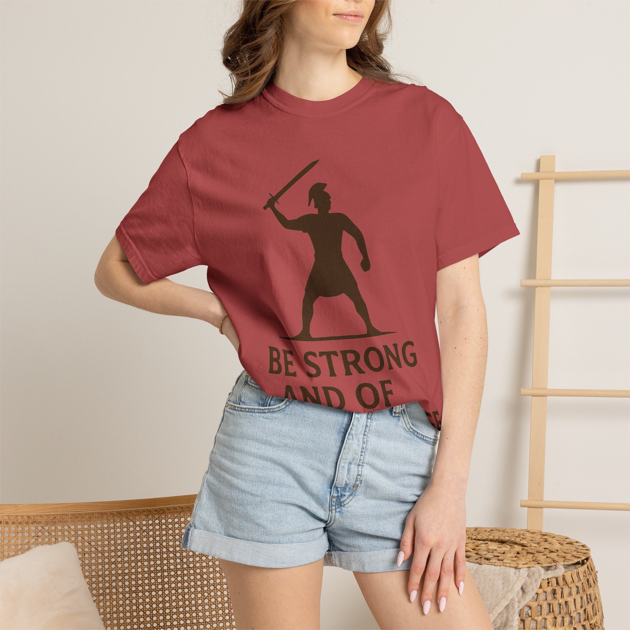 “Be Strong and of Good Courage” Unisex Garment-Dyed T-shirt