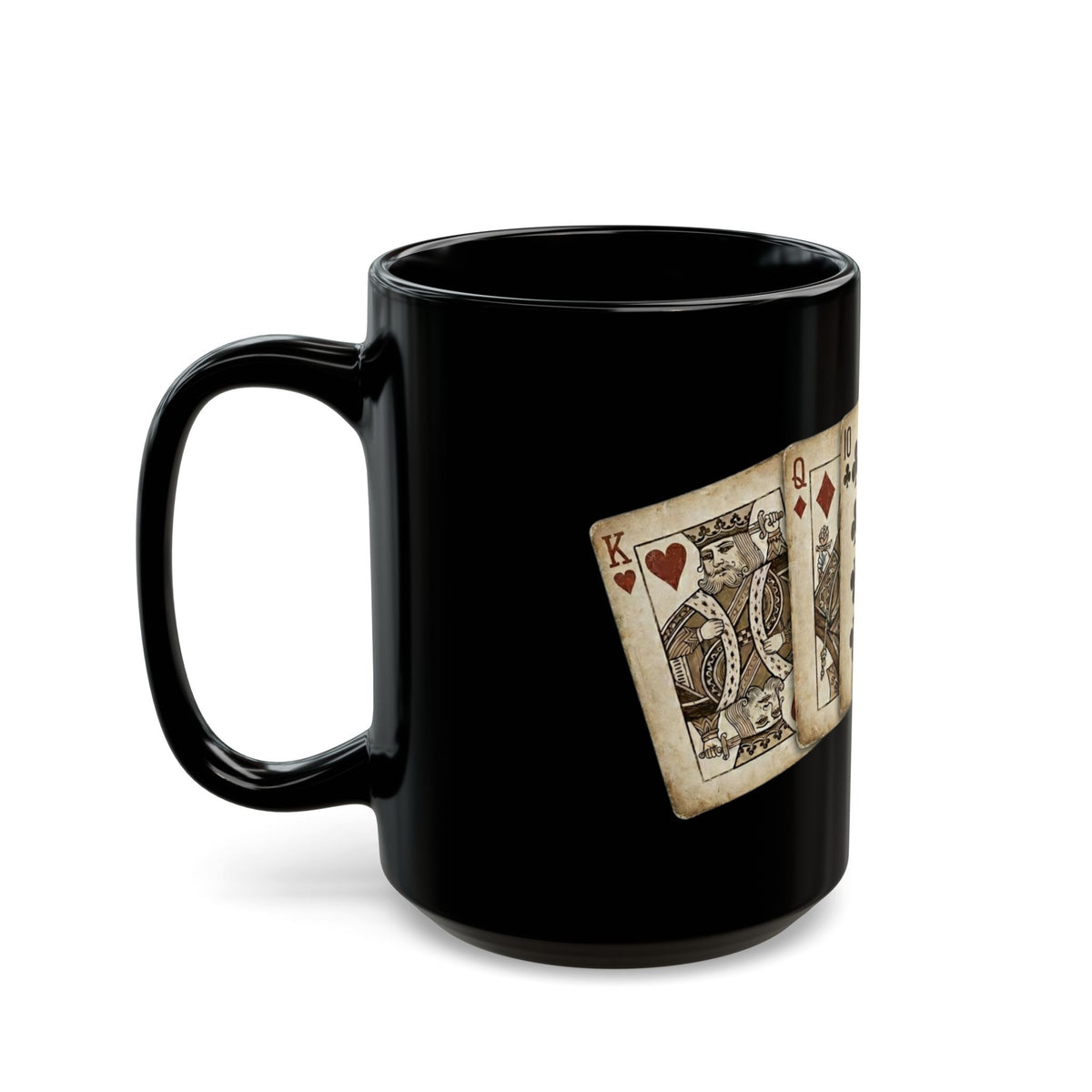 "Strip Poker Professional" Black Ceramic Mug — Graphic