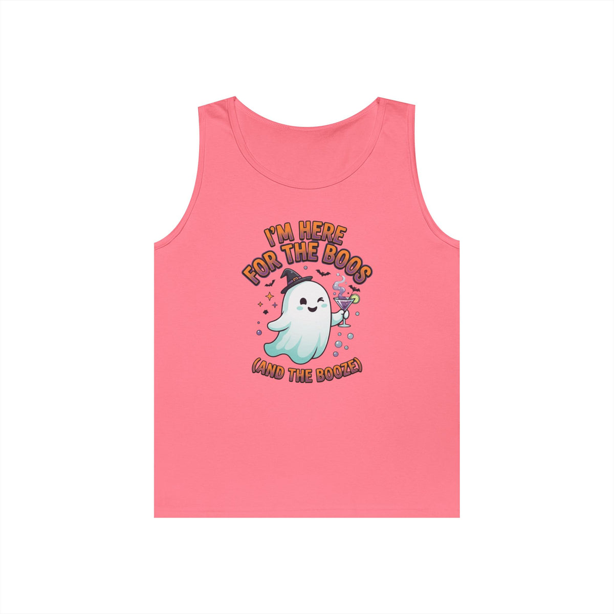 Color: Safety Pink | I'm Here For The Boos Tank Top