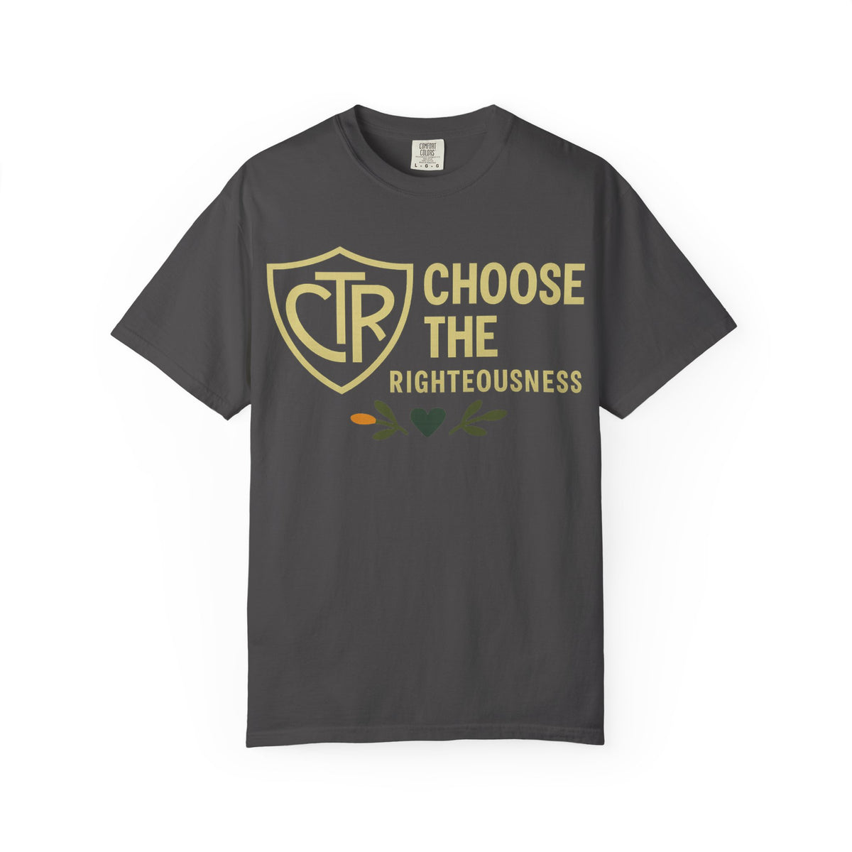 Color: Graphite | CTR: Choose the Righteousness Unisex Garment-Dyed T-shirt