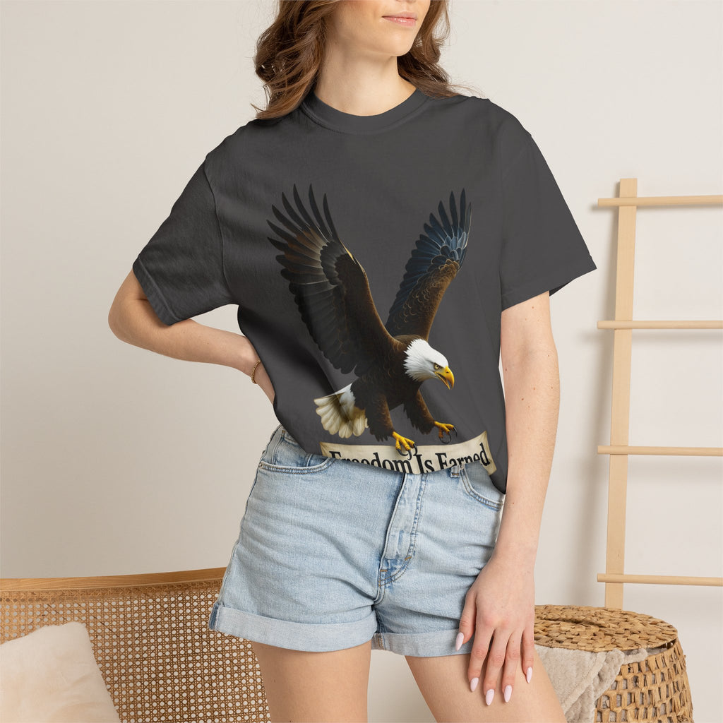 "Freedom is Earned" Unisex Garment-Dyed T-shirt