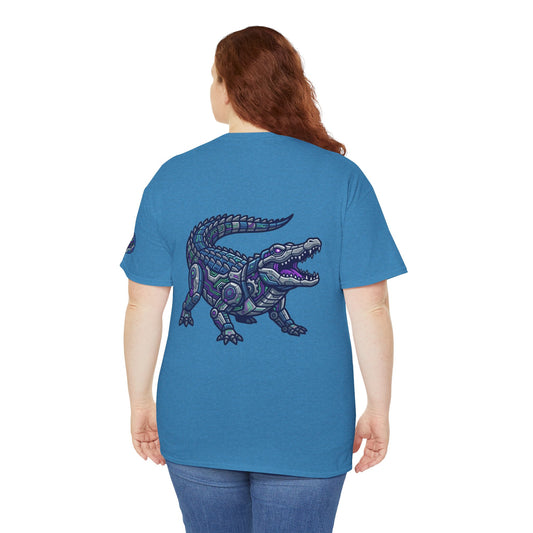 Color: Heather Sapphire | Cyber Alligator Premium Graphic Tee
