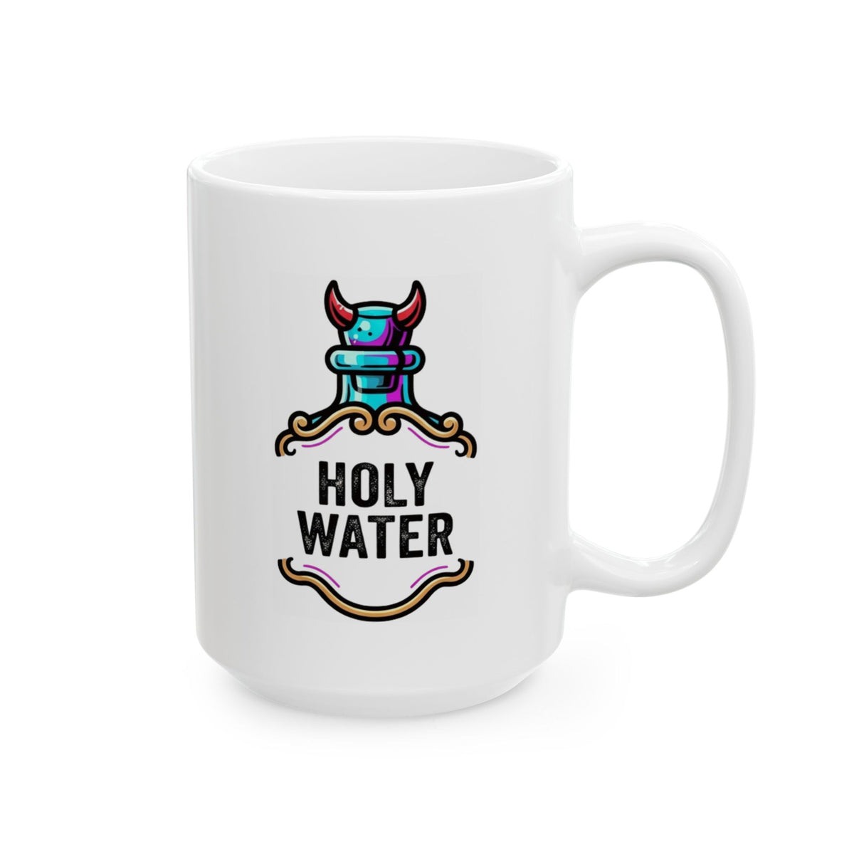 "Holy Lube" White Ceramic Mug — Graphic