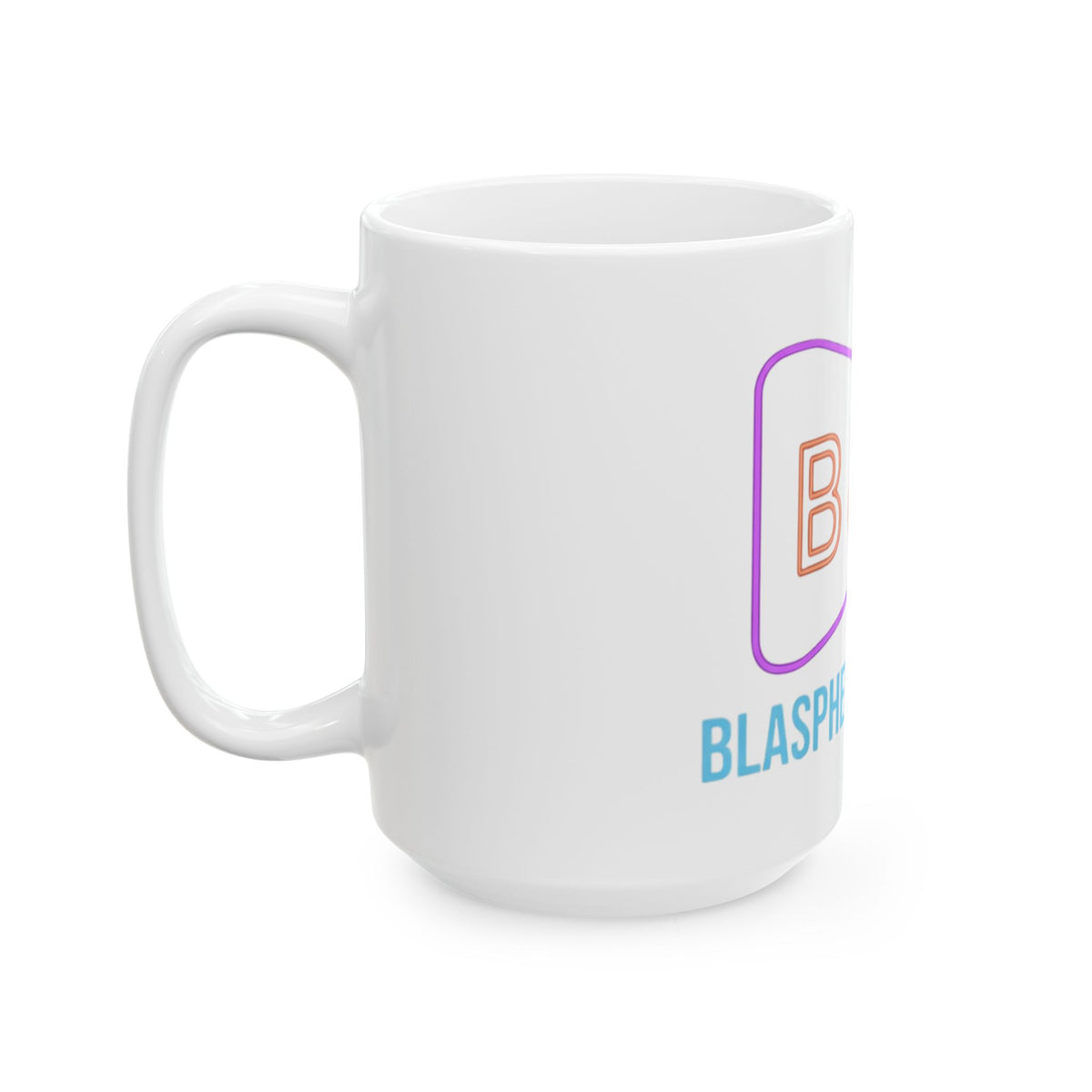 "Good Book Series Blasphemy & Chill" White Ceramic Mug — Graphic