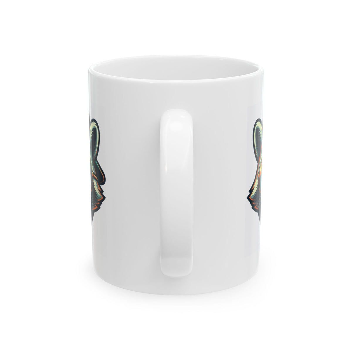 "Raccoon Energy" White Ceramic Mug — Graphic