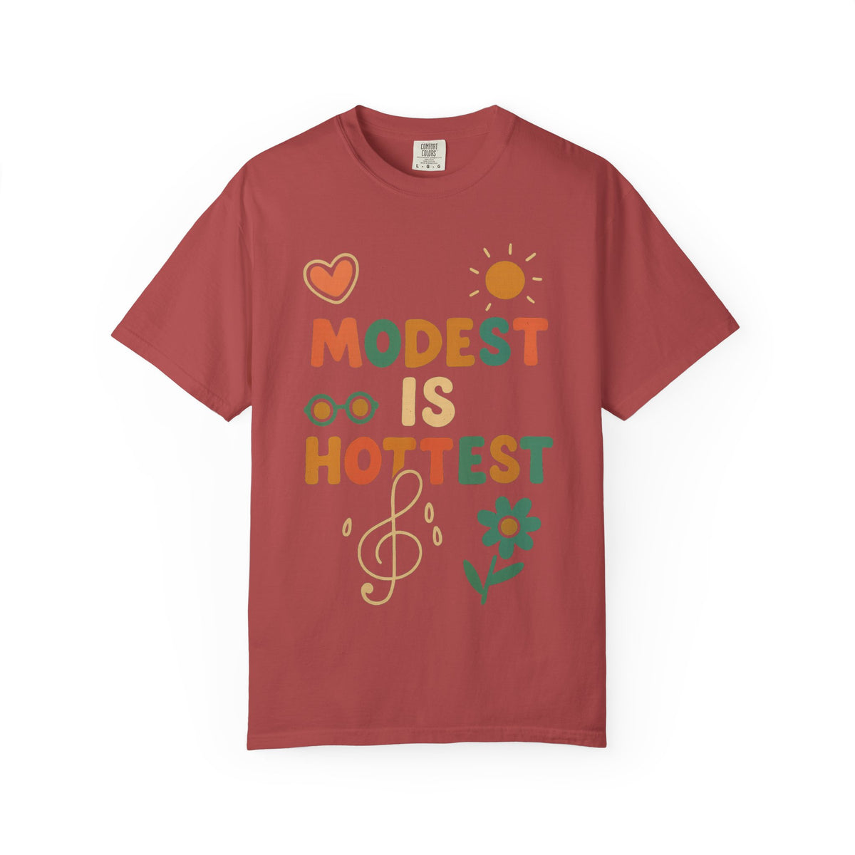Color: Crimson | Modest is Hottest Unisex Garment-Dyed T-shirt