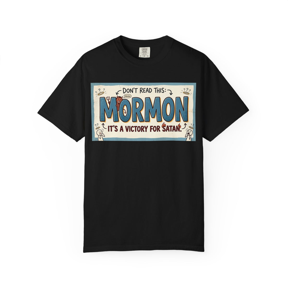 Color: Black | Victory for Satan T-Shirt Unisex Garment-Dyed T-shirt
