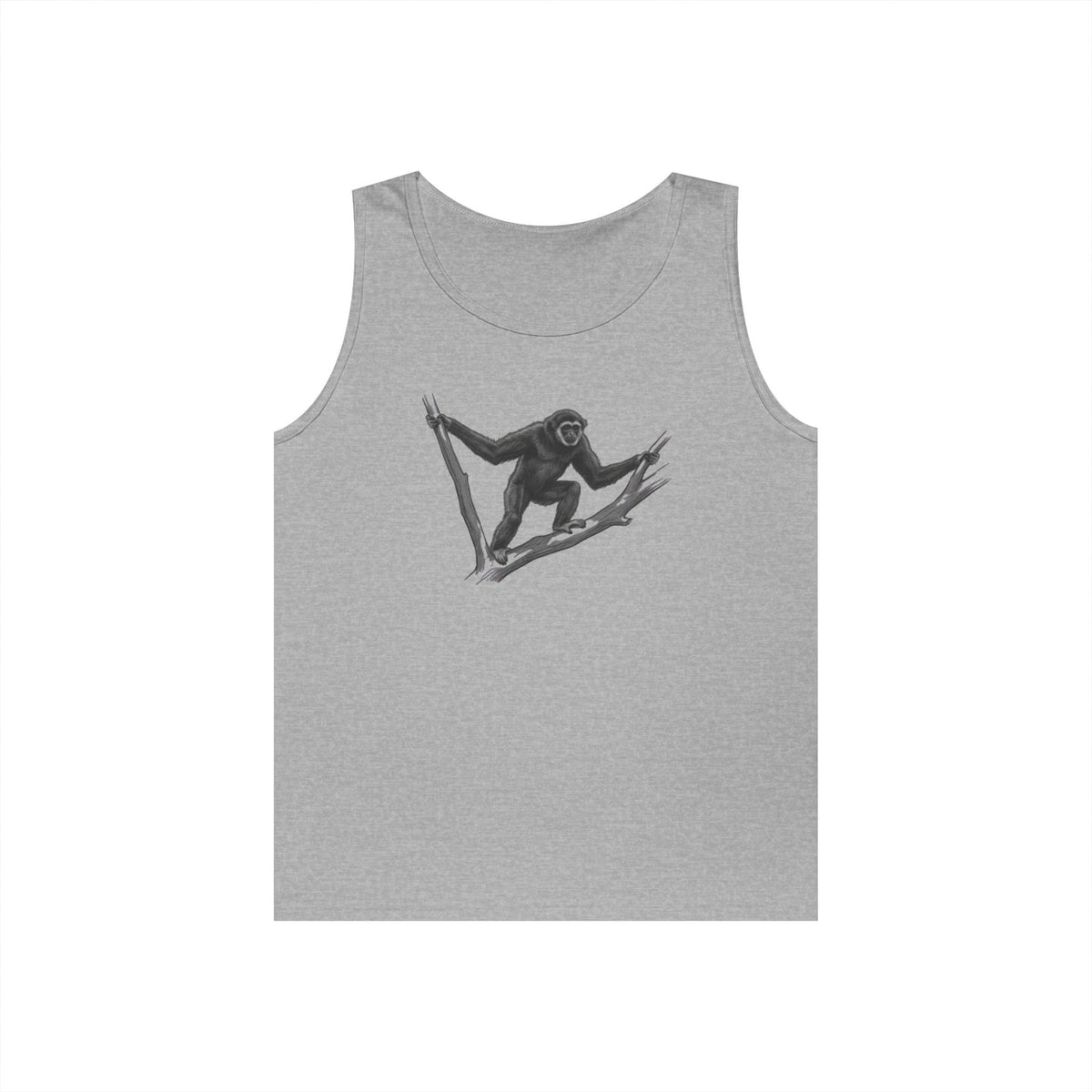 "Pencil Sketch Art Gibbon" Tank Top