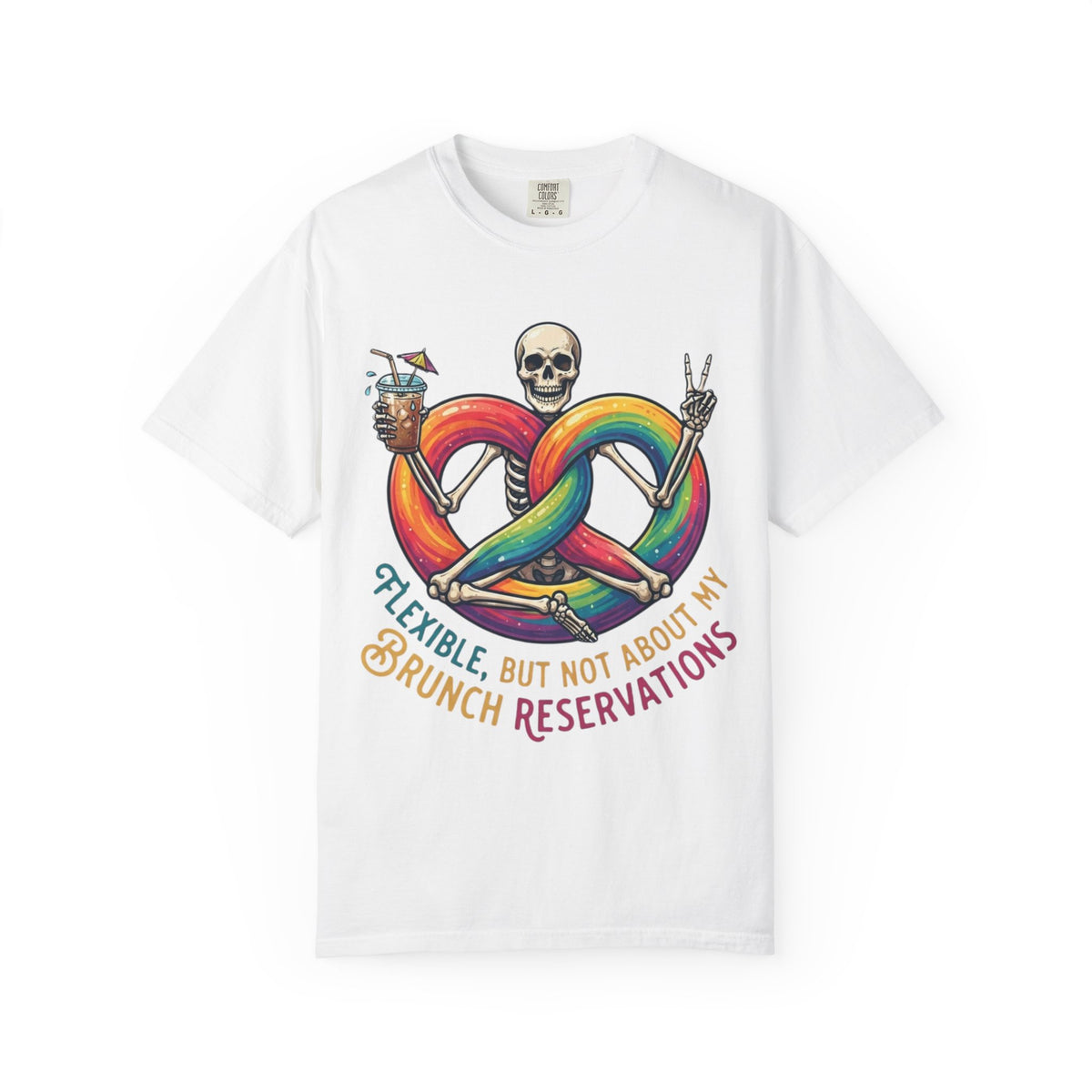"Flexible But Not About Brunch" Unisex Garment-Dyed Tee