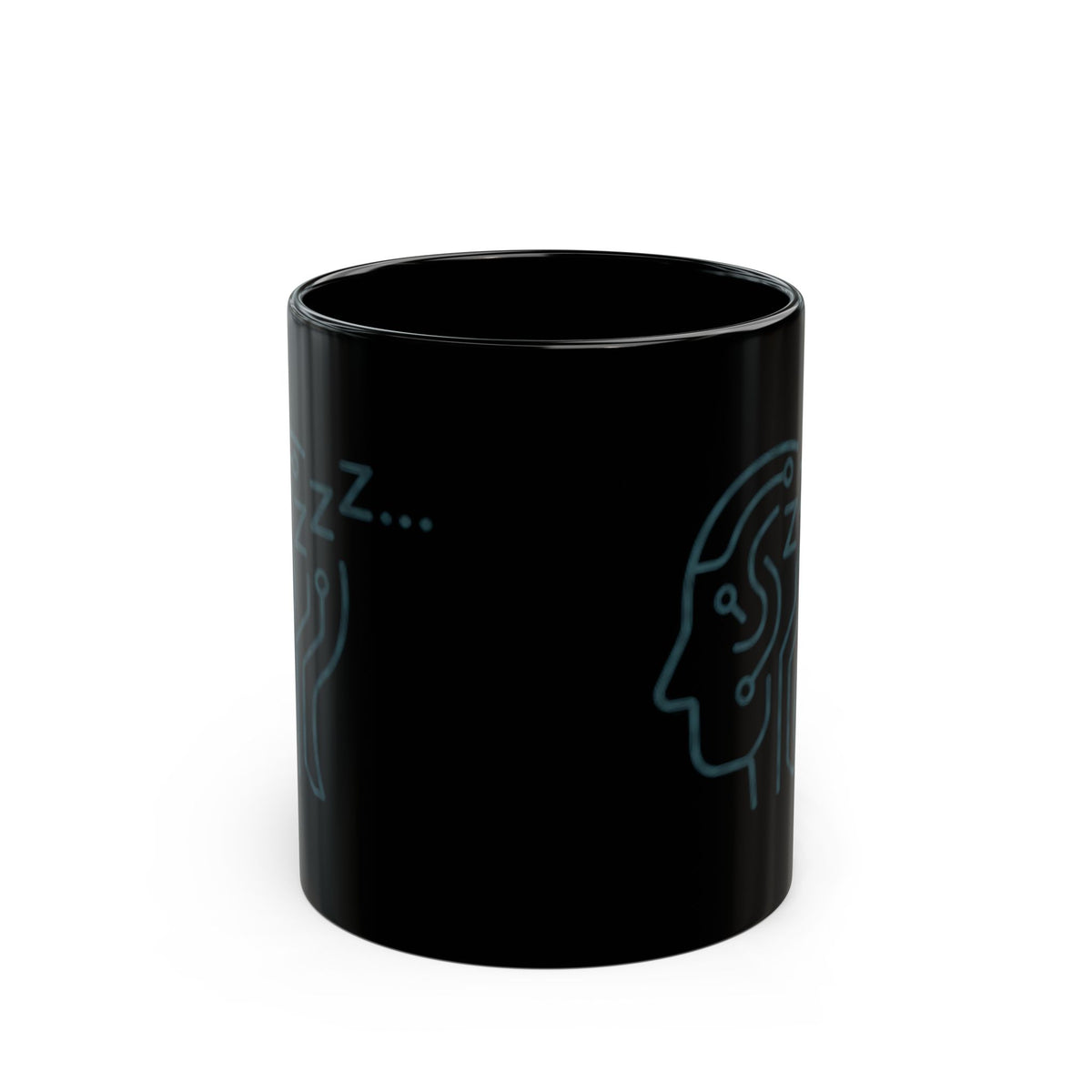 "I Was Listening" Black Ceramic Mug — Graphic