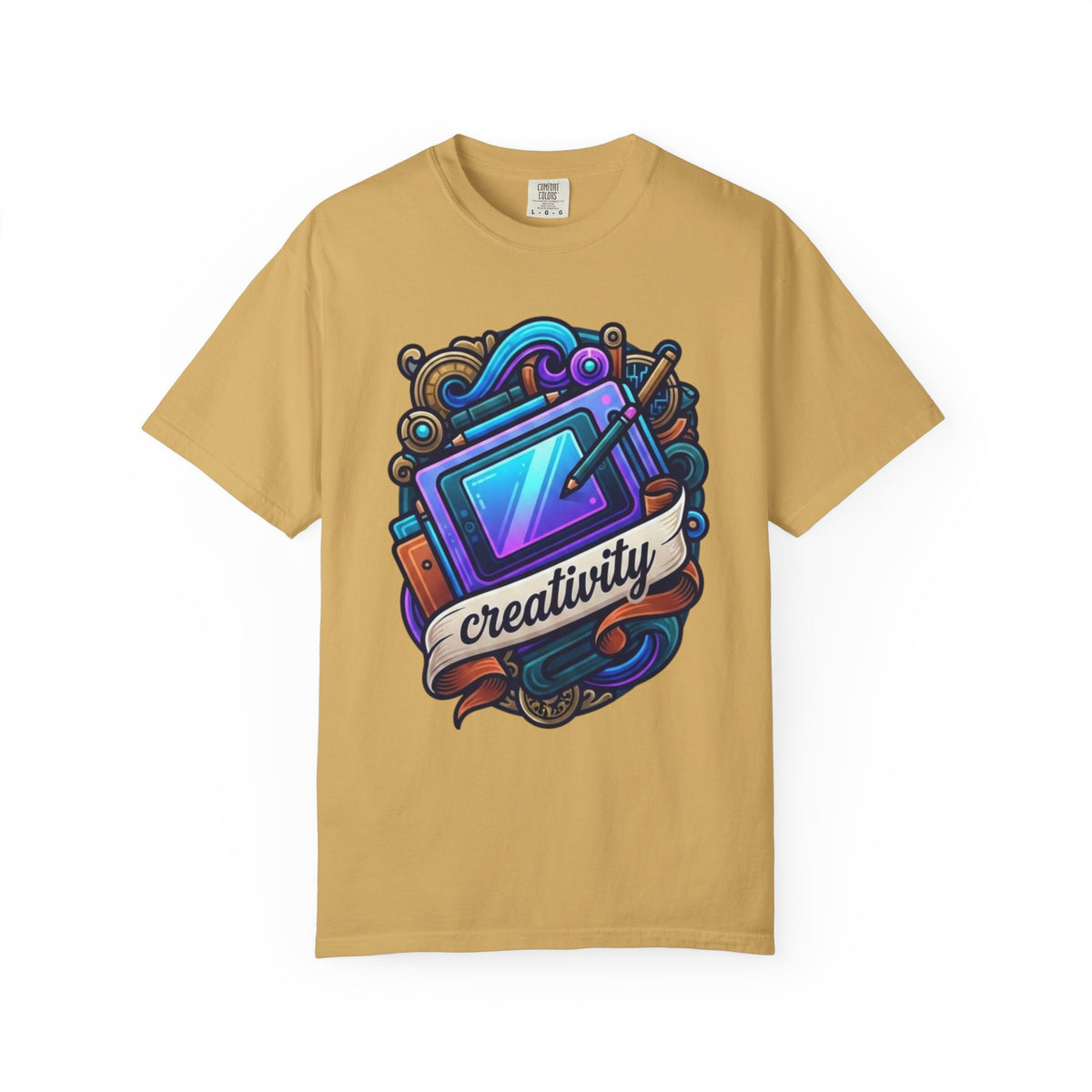 Color: Mustard | Creativity Unisex Garment-Dyed Tee