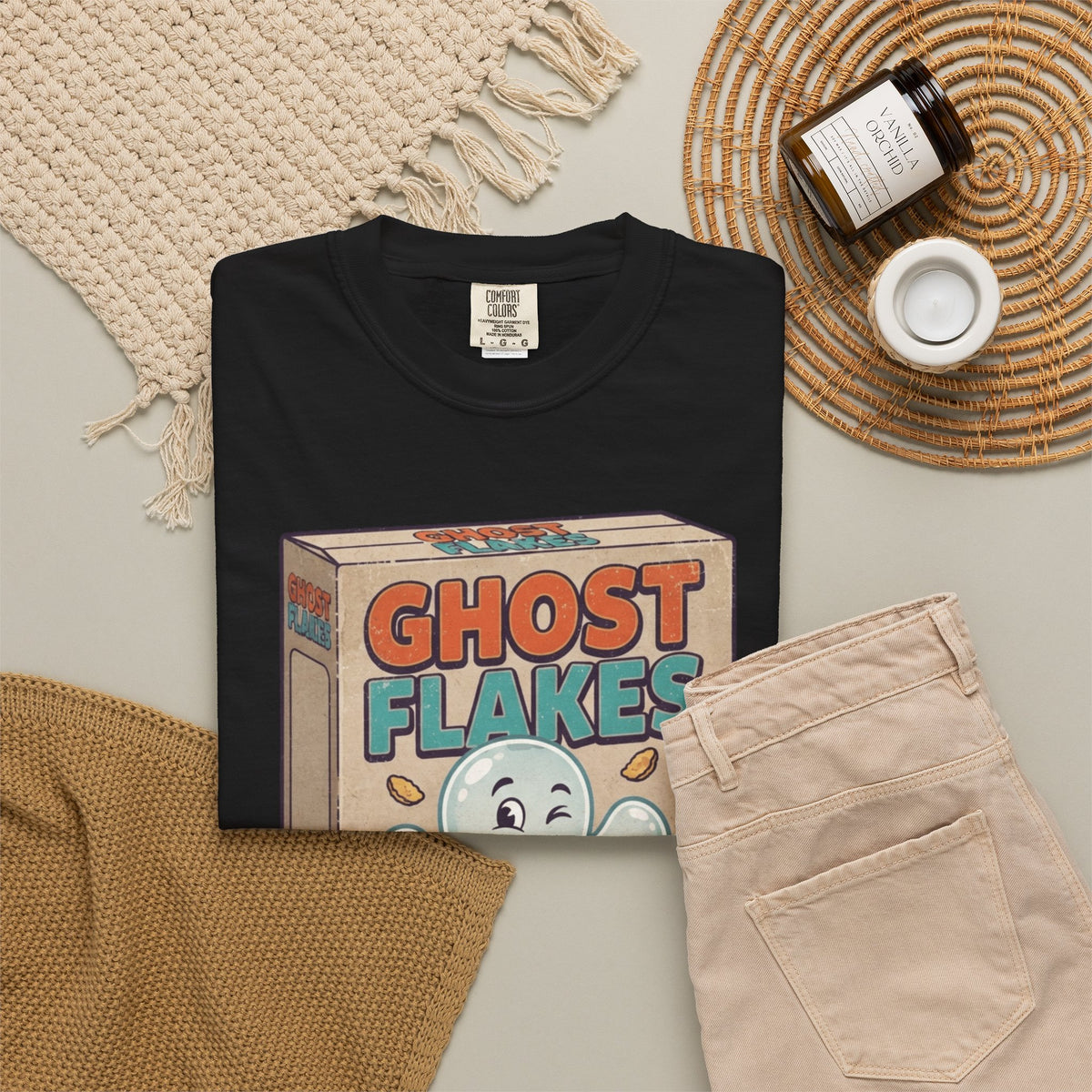 "Ghost Flakes" Unisex Garment-Dyed Tee