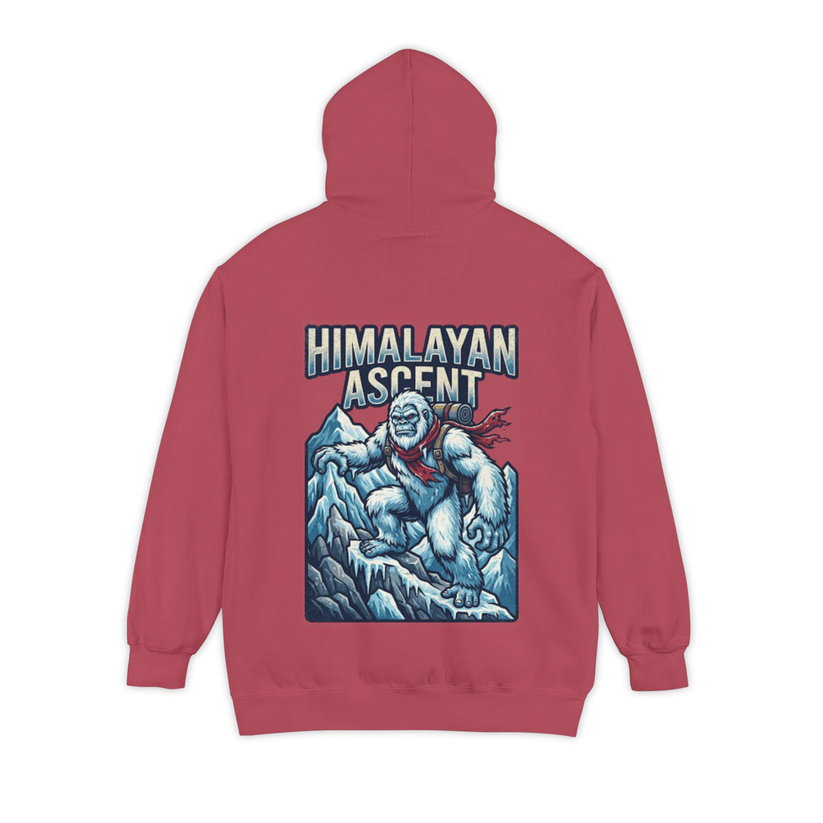 Color: Crimson | Yeti-Abominable Snowman (Himalayas) Garment-Dyed Hoodie