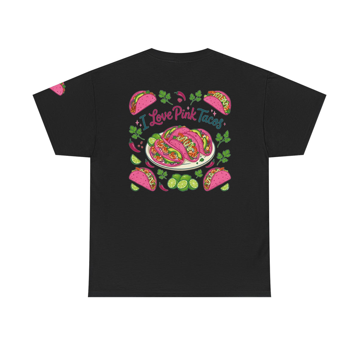 Color: Black | I Love Pink Tacos Premium Graphic Tee