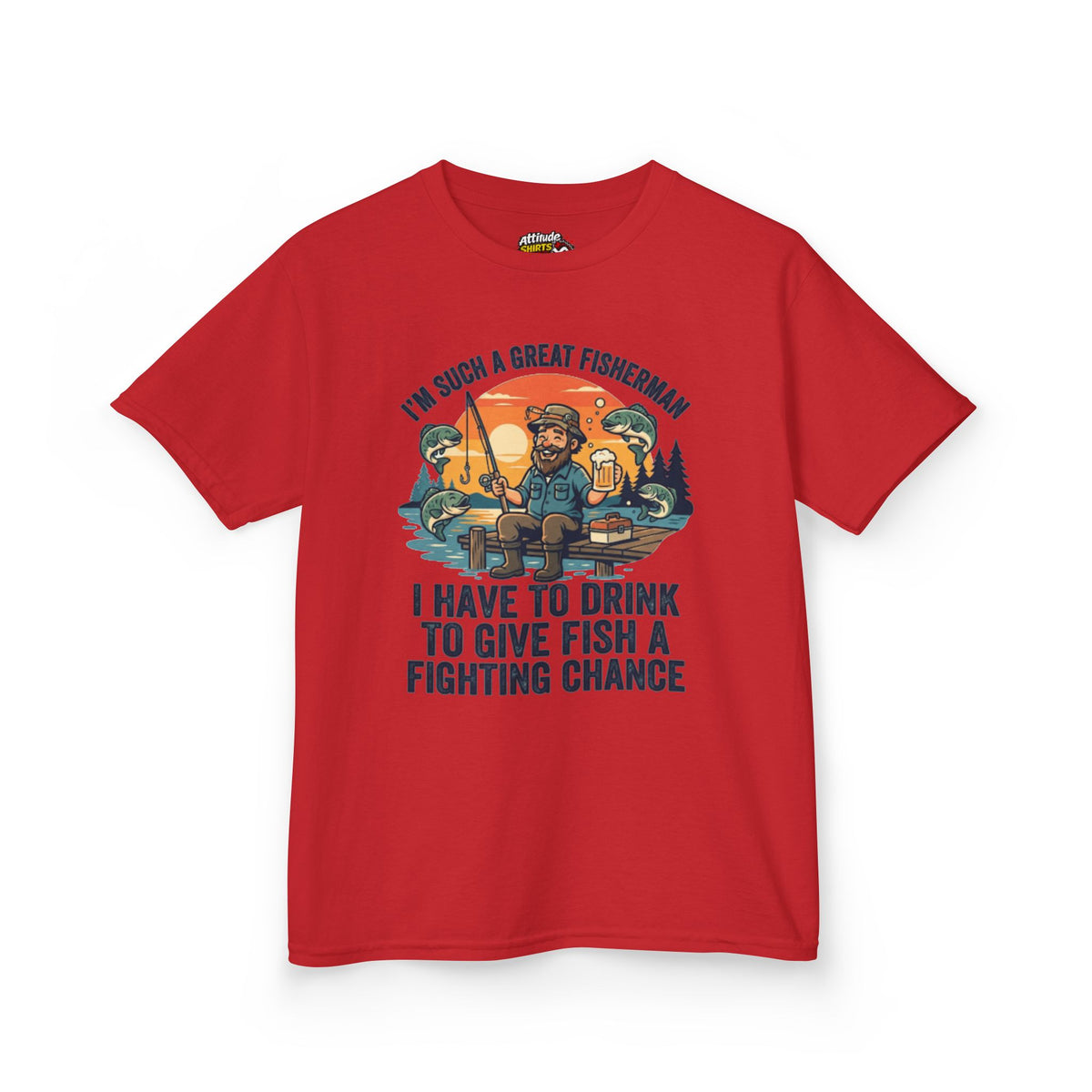 "Drink to Give Fish a Fighting Chance" Kids Tee