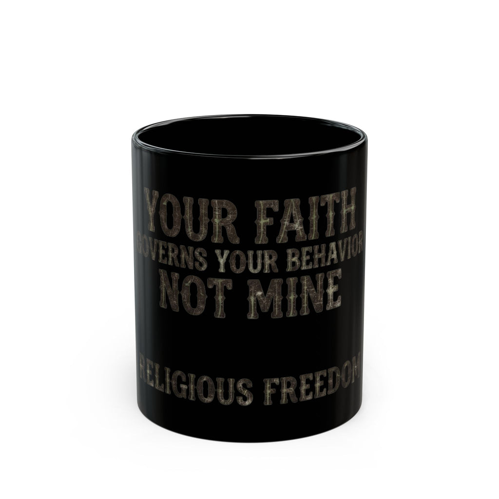 "Religious Freedom" Black Ceramic Mug
