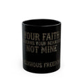 "Religious Freedom" Black Ceramic Mug