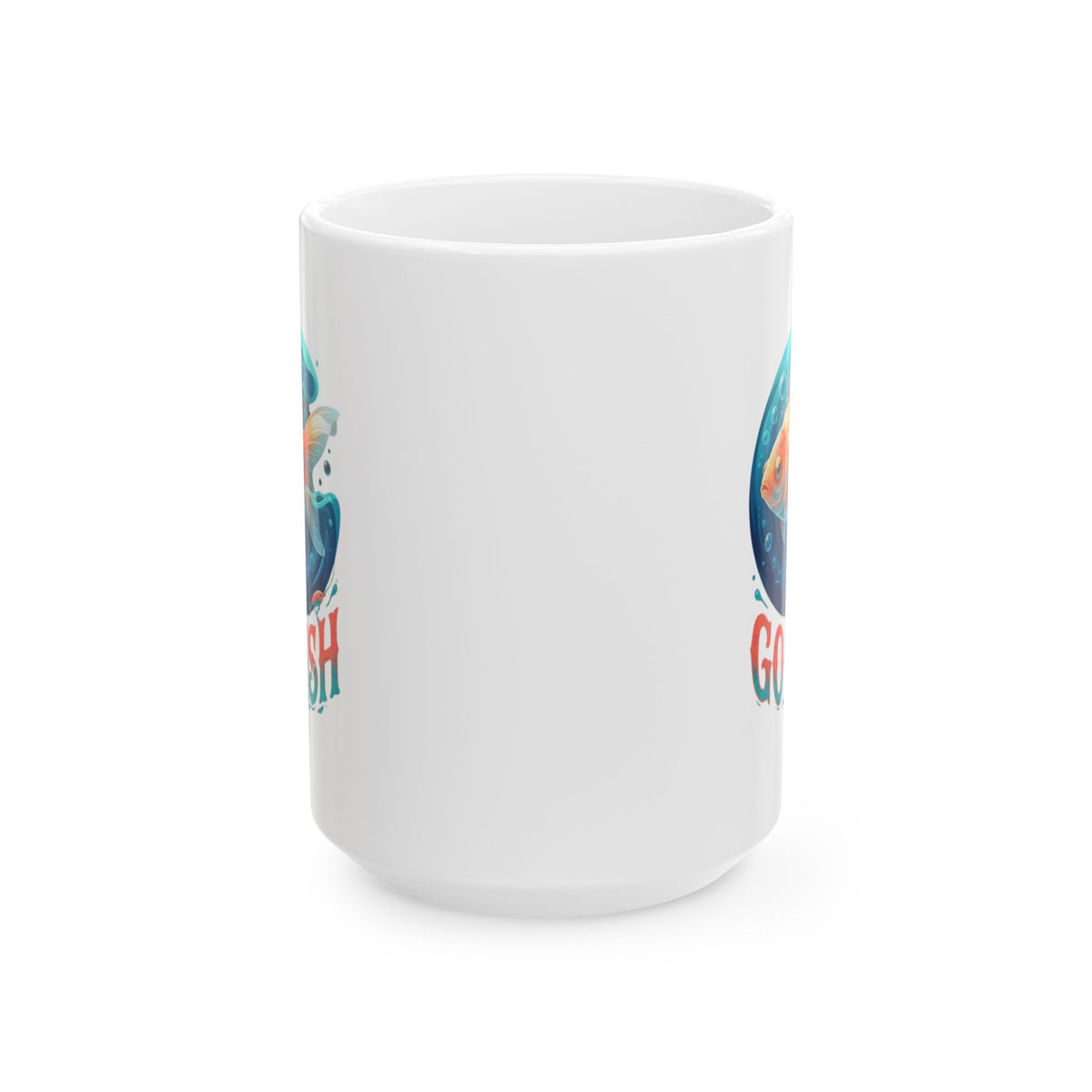 "Go Fish" White Ceramic Mug