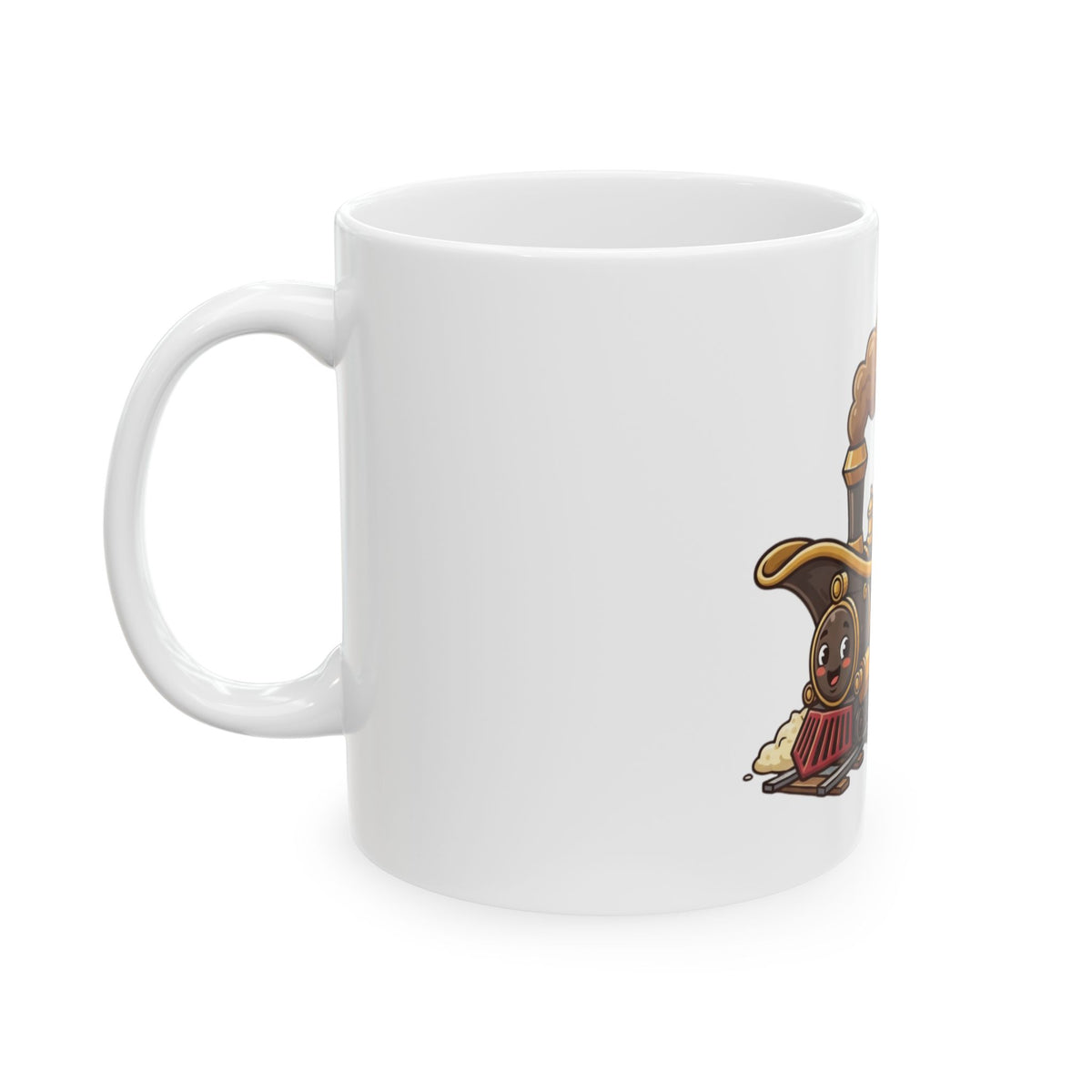 "Next Stop Food Coma" White Ceramic Mug — Graphic